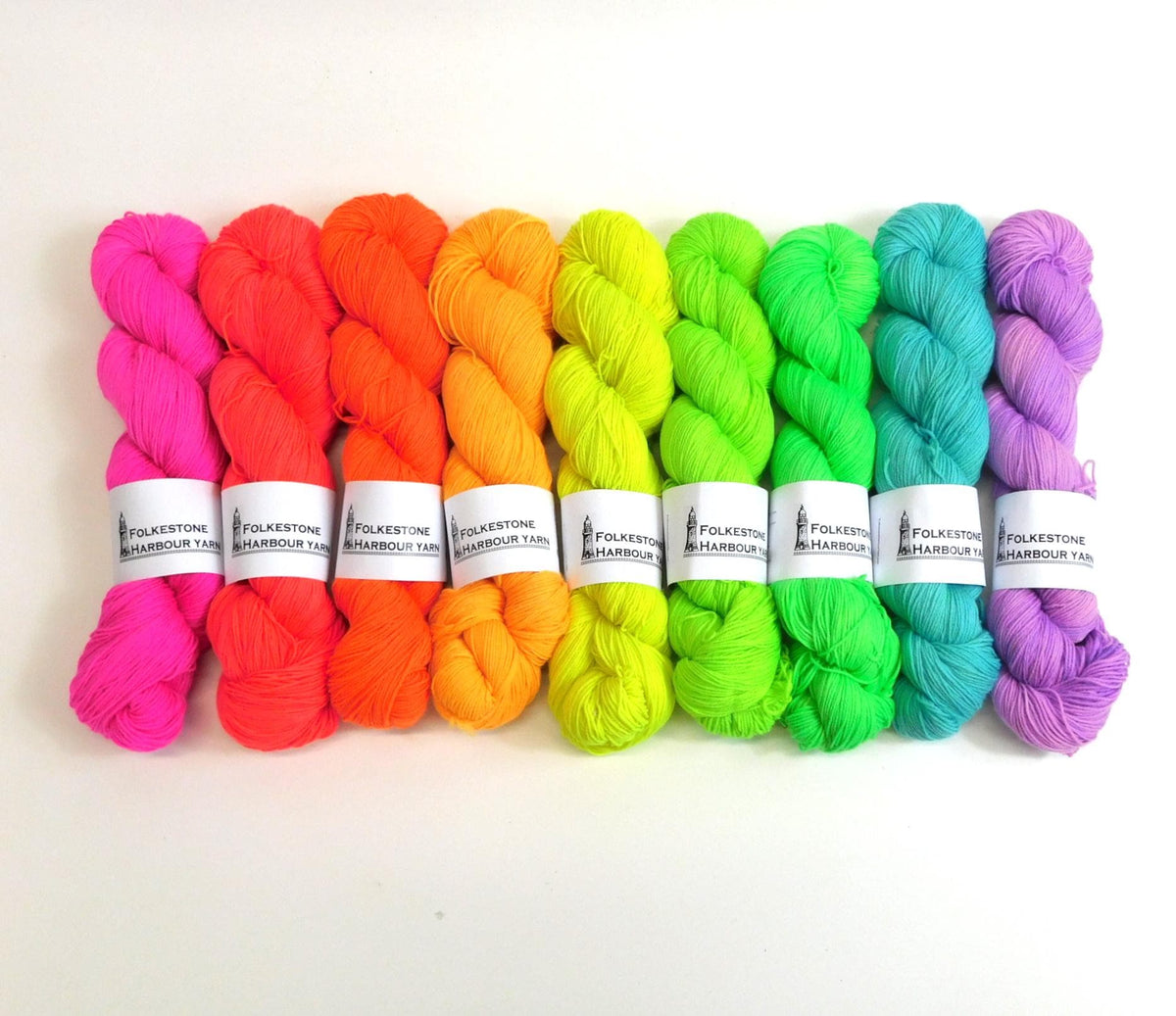 Fluorescent Light Orange Merino Blend Sock Wool yarn 100g skein