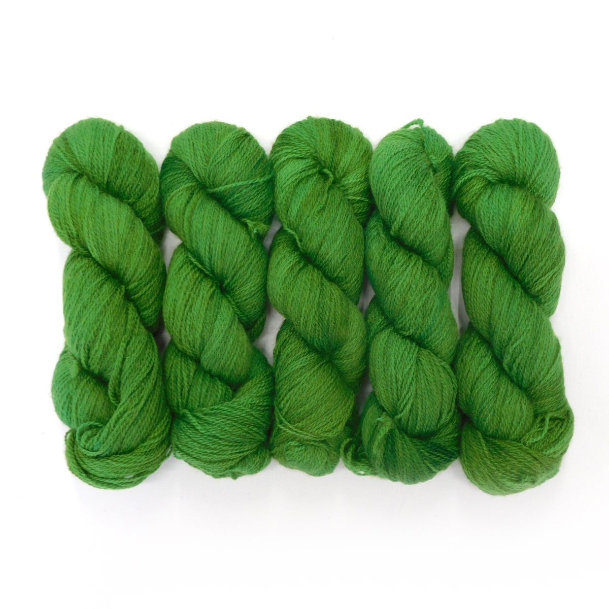Garden of England Green Semi-Solid Romney 4ply weight Wool Yarn 100g