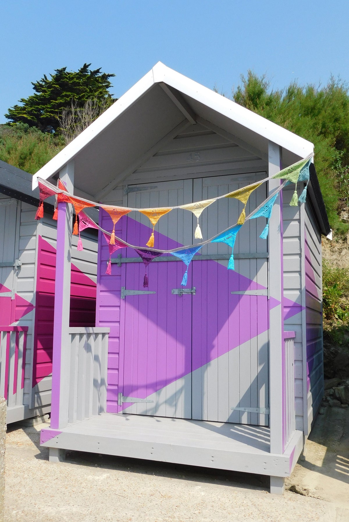 Beach Hut Bunting Crochet Pattern Digital Download