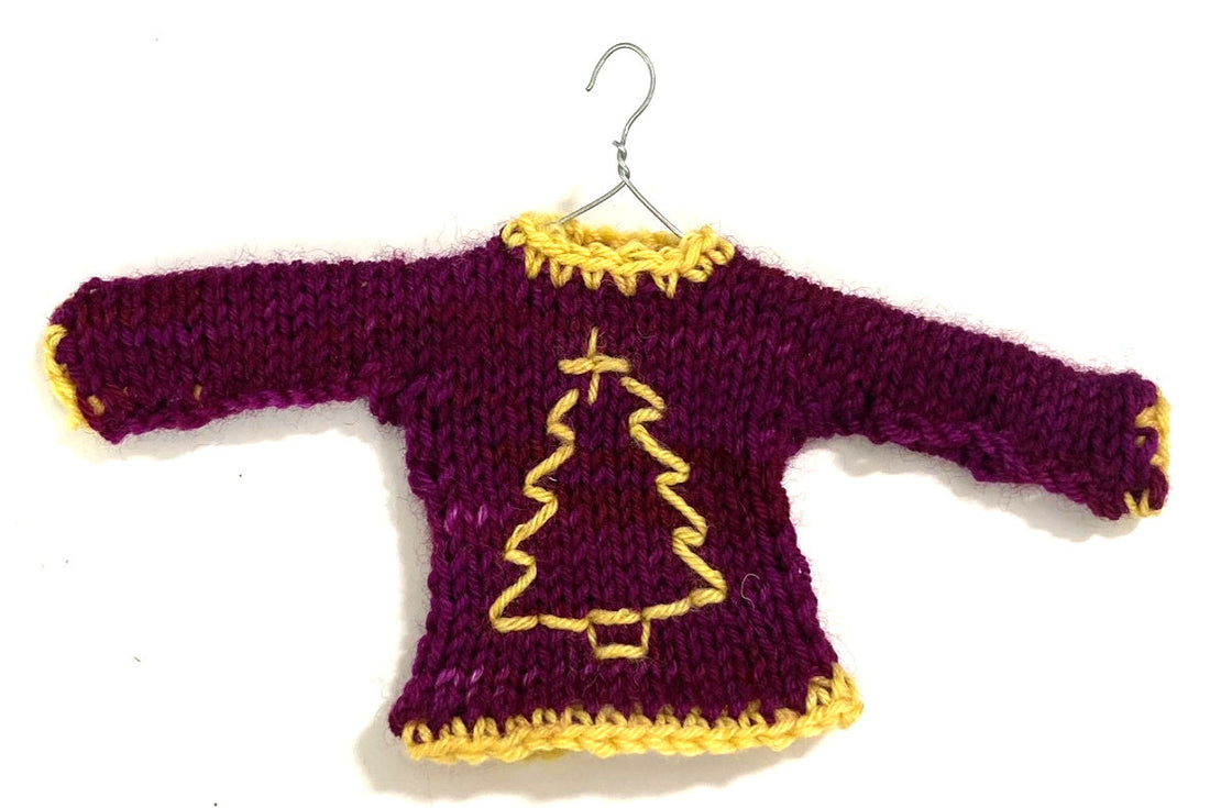 FREE Knitted Mini Jumper Decoration pattern