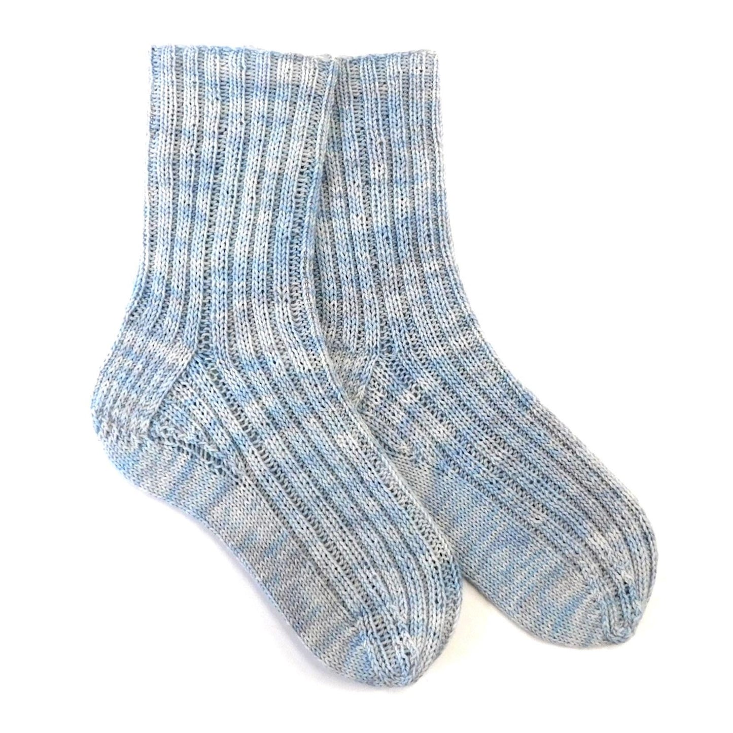 Simple Ribbed Sock Knitting Pattern 3 sizes    PDF  Instant Download