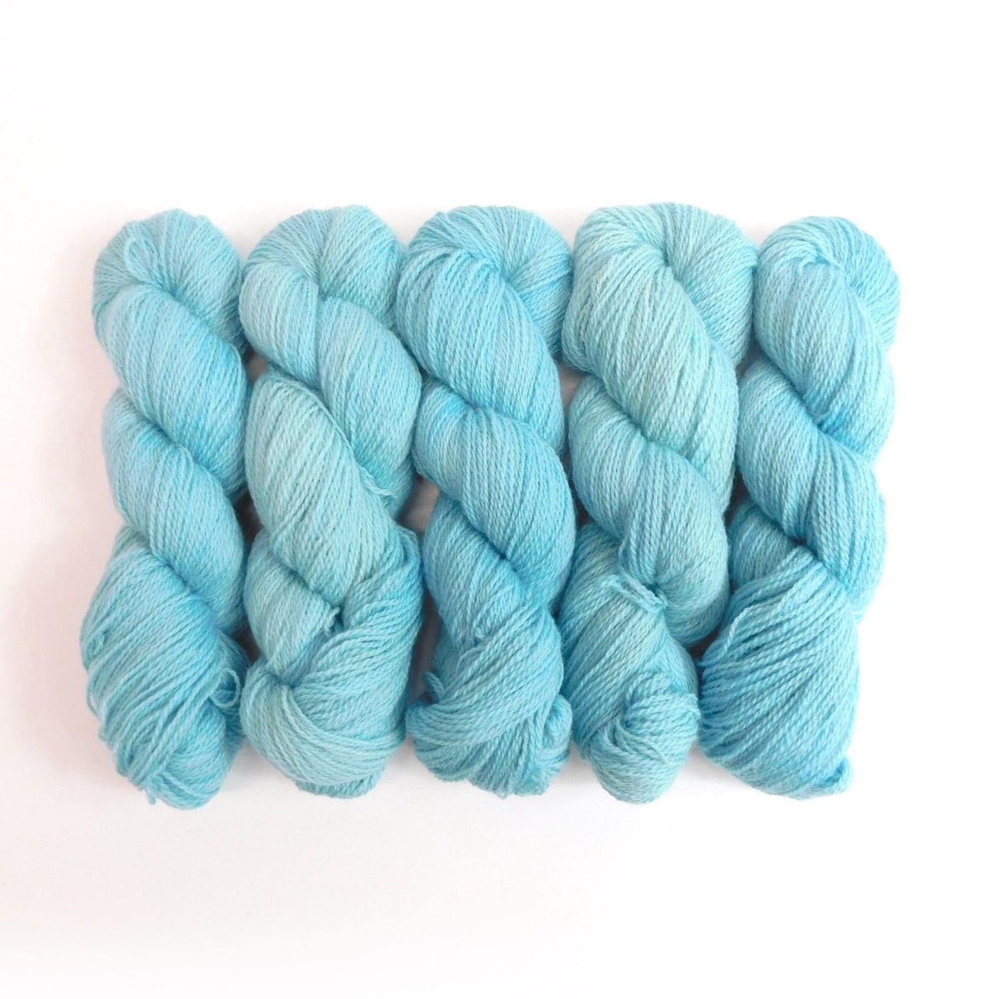 Deal Light Blue Semi-Solid Romney Sock weight Wool Yarn 100g