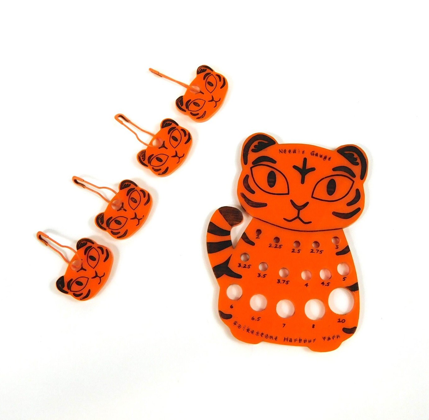 Bengal Tiger Orange Knitting Needle Gauge Metric