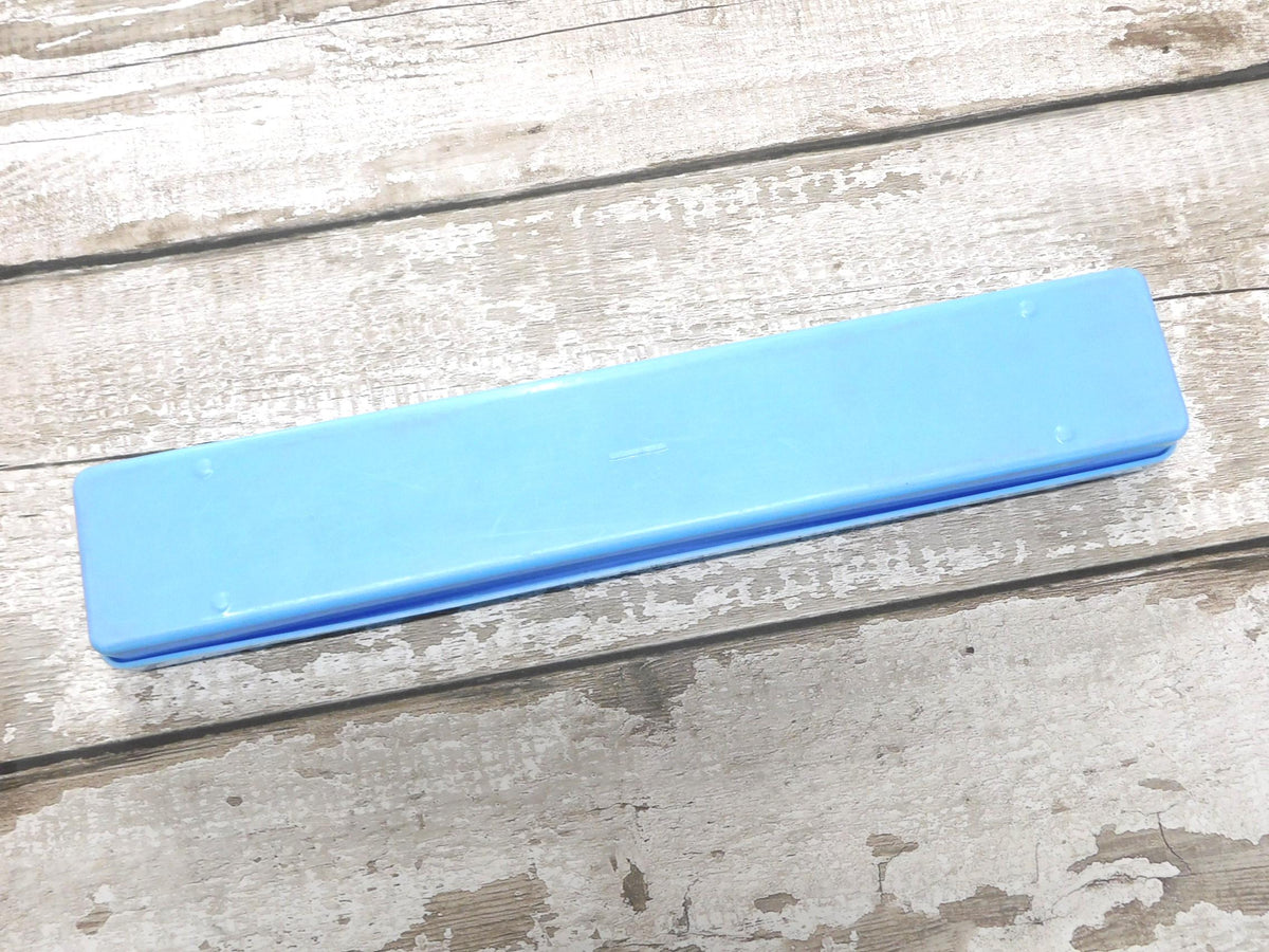 Vintage Knitting Needle Box  Blue or Pink