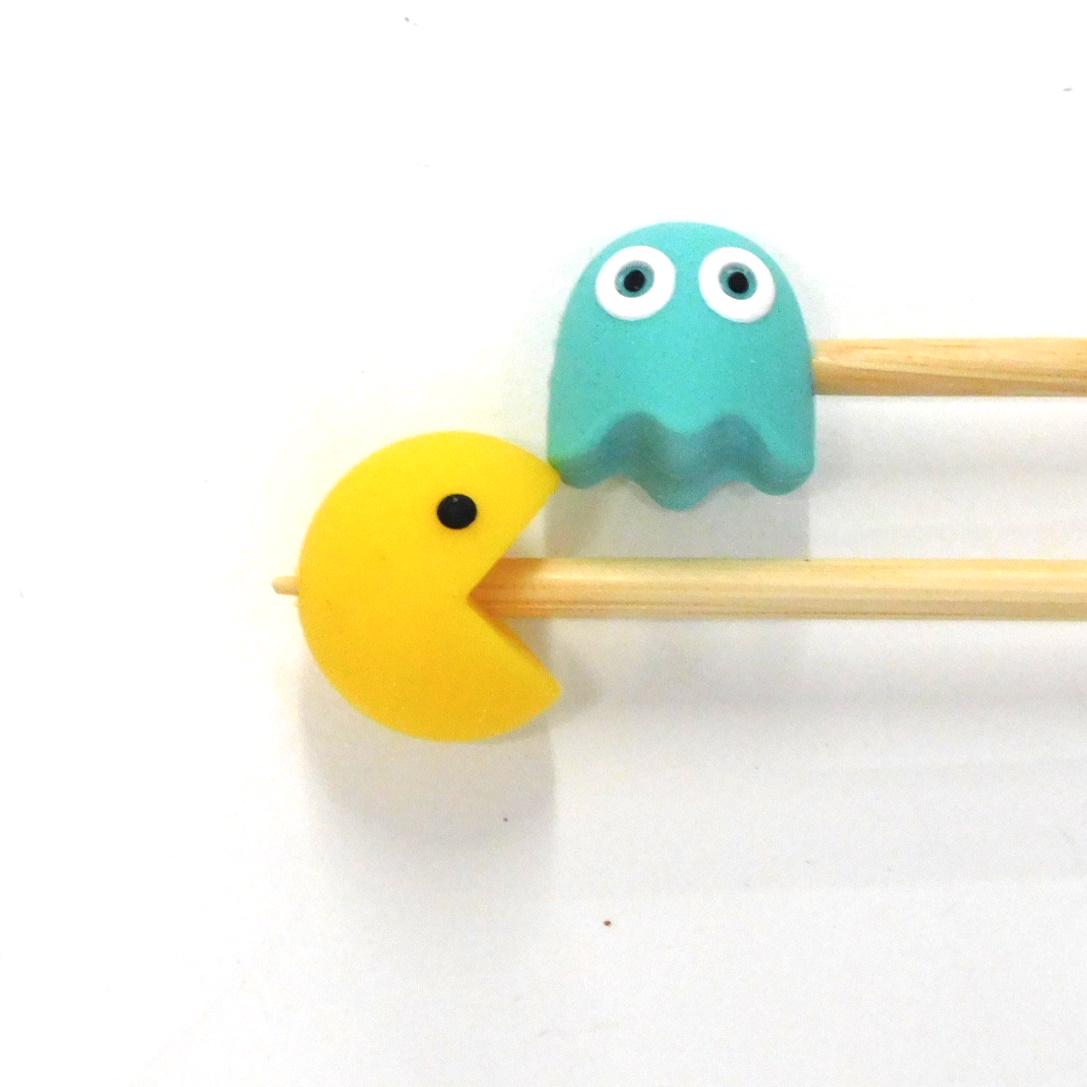 Pac Man silicone needle toppers 4 colour options