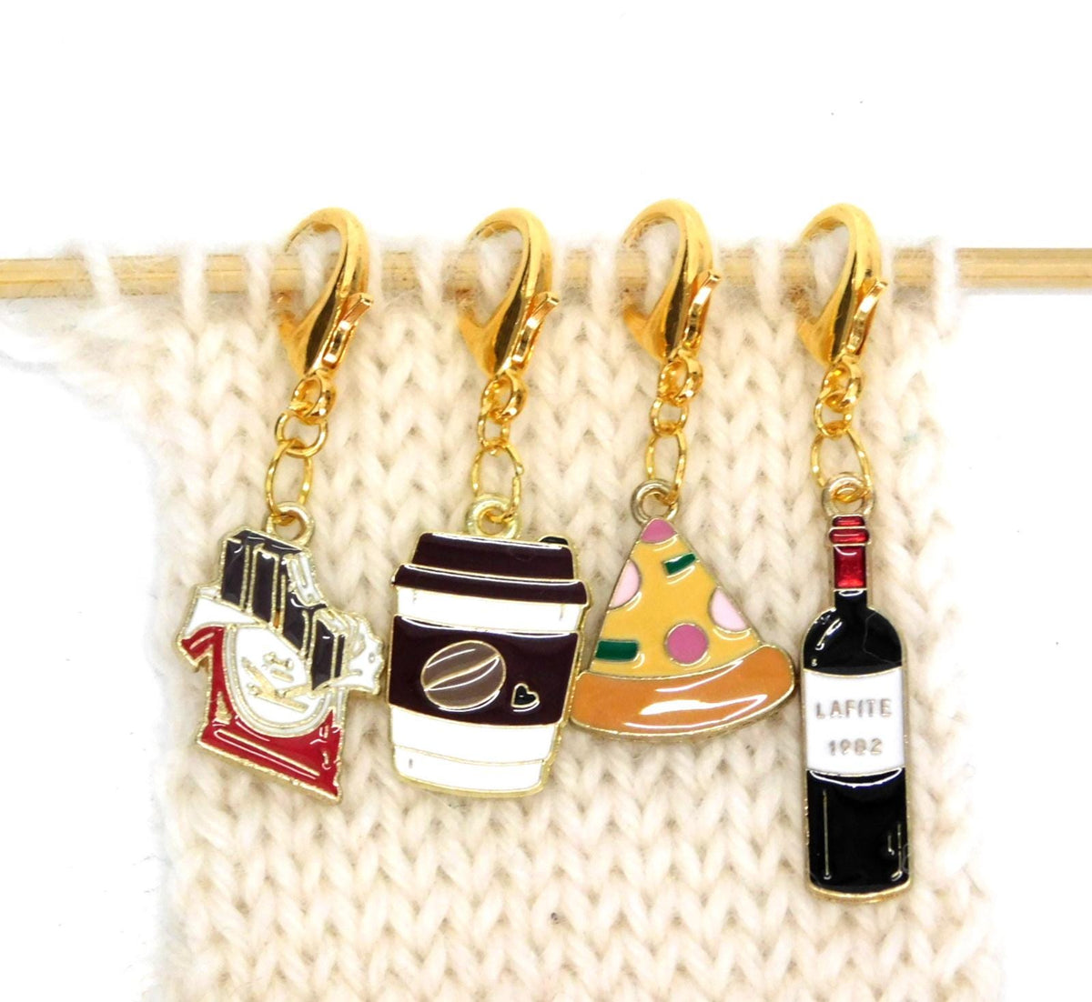 Survival Kit Stitch Markers    set of 4 on lobster clasps