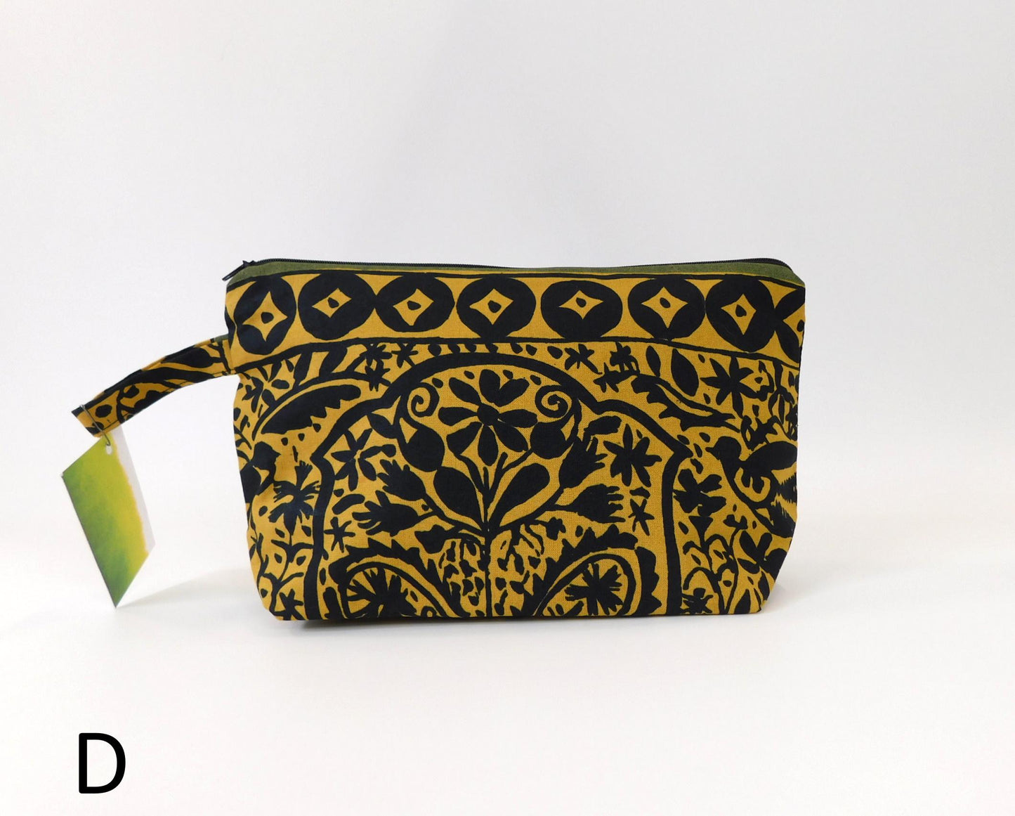 Marimekko Kulkunen Fabric Zip Pouch  4 options    Blue or Mustard