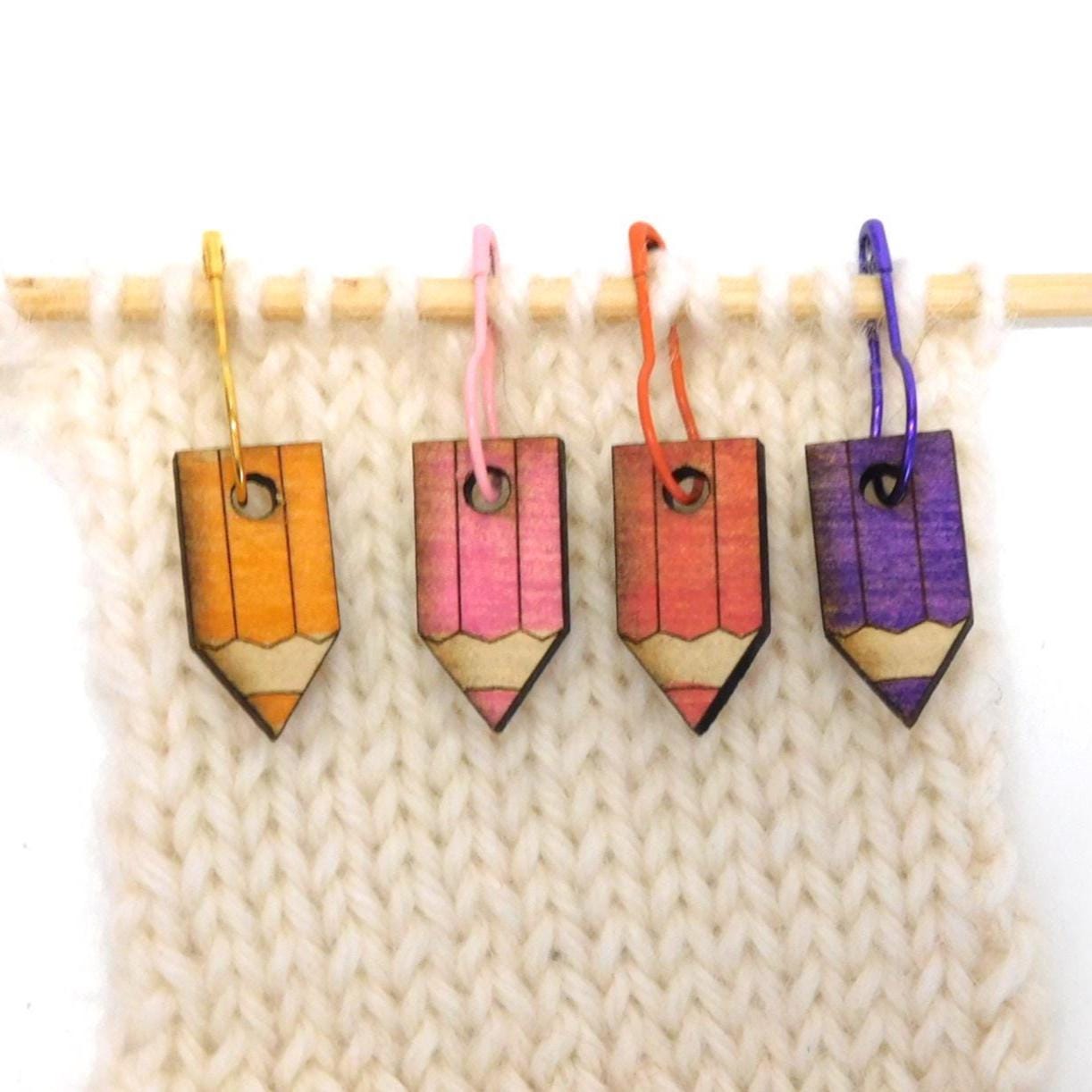 Pencil Stitch Markers set of 4  SUNSET EDITION