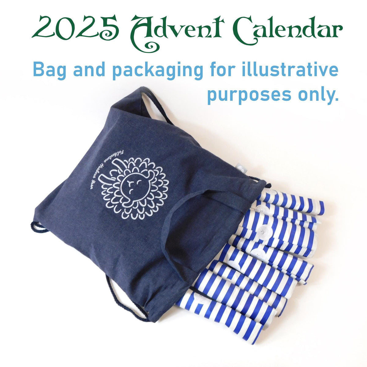 2026 Mystery Yarn Advent Calendar    Folk Art themed      Naturally Dyed Sock Yarn 10g daily