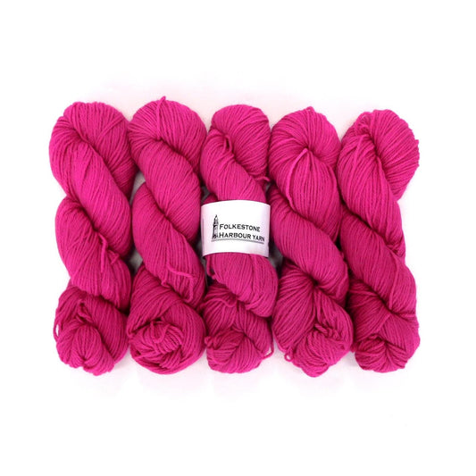 Stick of Rock Pink Kent Romney DK Weight Yarn 100g Skein