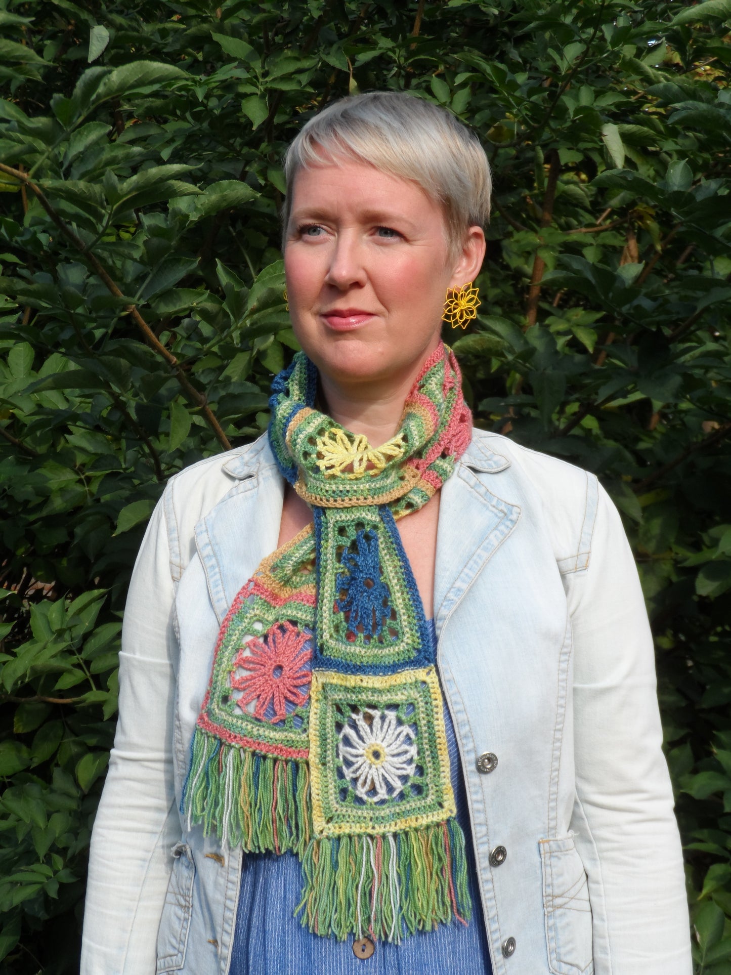 Bouquet Scarf Crochet Pattern   Digital Download