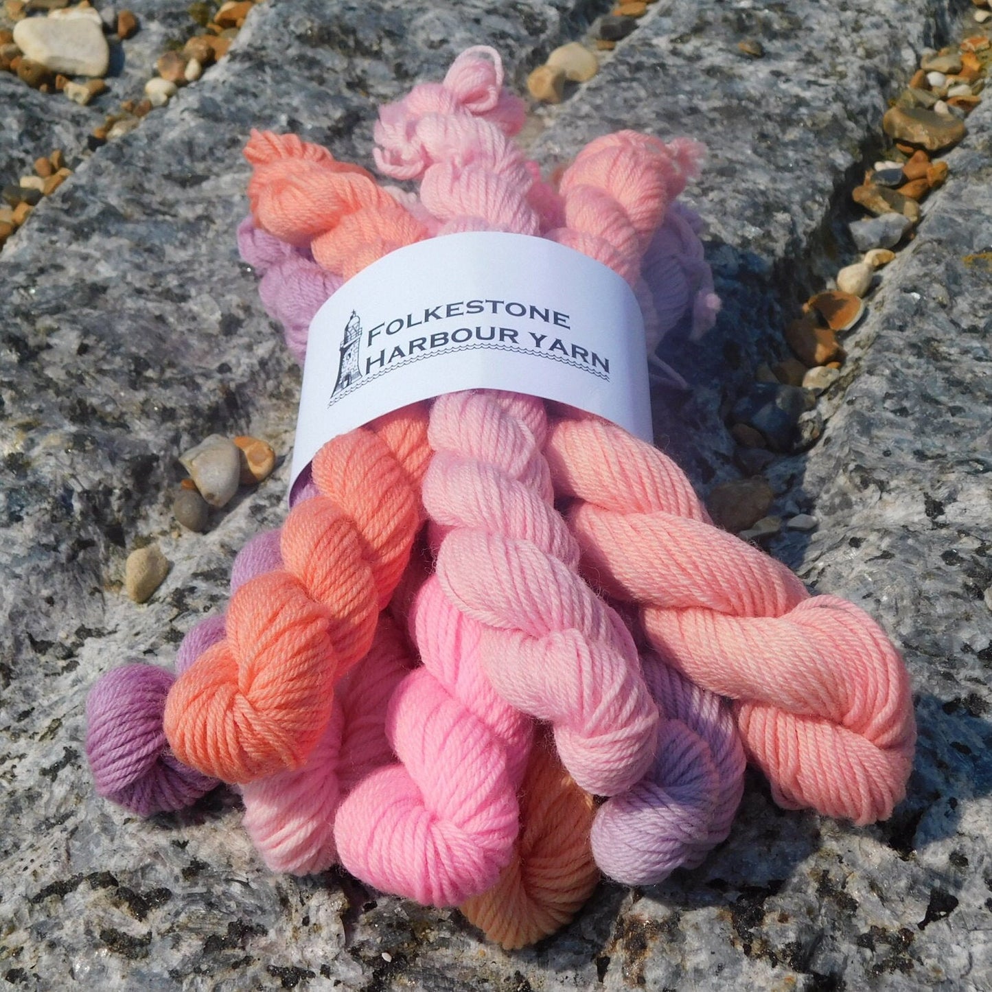 Sunset Beach  Solid Mini Skein Set    Sock or DK Yarn 80g