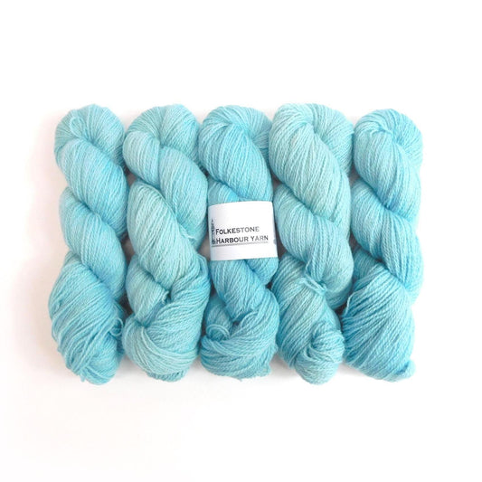 Deal Light Blue Semi-Solid Romney Sock weight Wool Yarn 100g