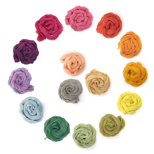 Single Mini Skeins 10g Natural Dye All Colours
