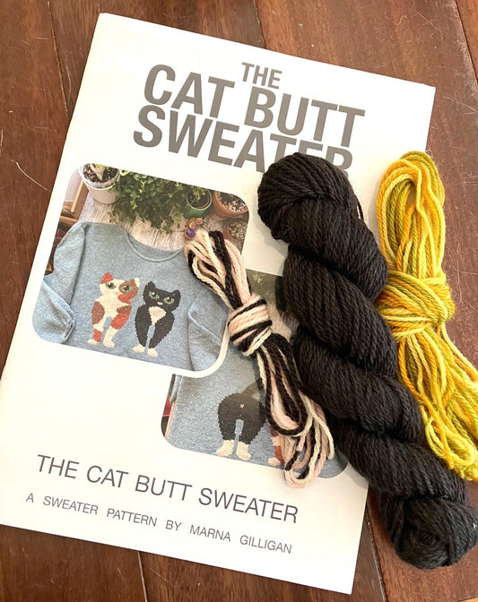 Cat Yarn Packs for The Cat Butt Sweater by An Caitin Beag   4 fur colours available