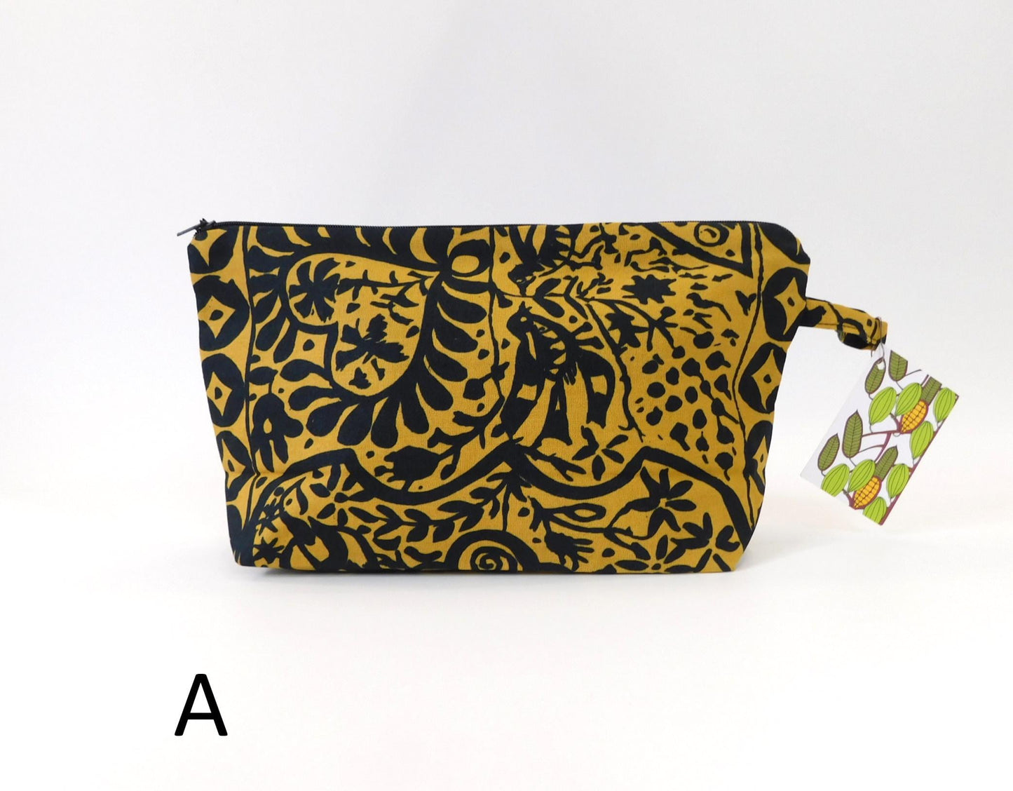 Marimekko Kulkunen Fabric Zip Pouch  4 options    Blue or Mustard