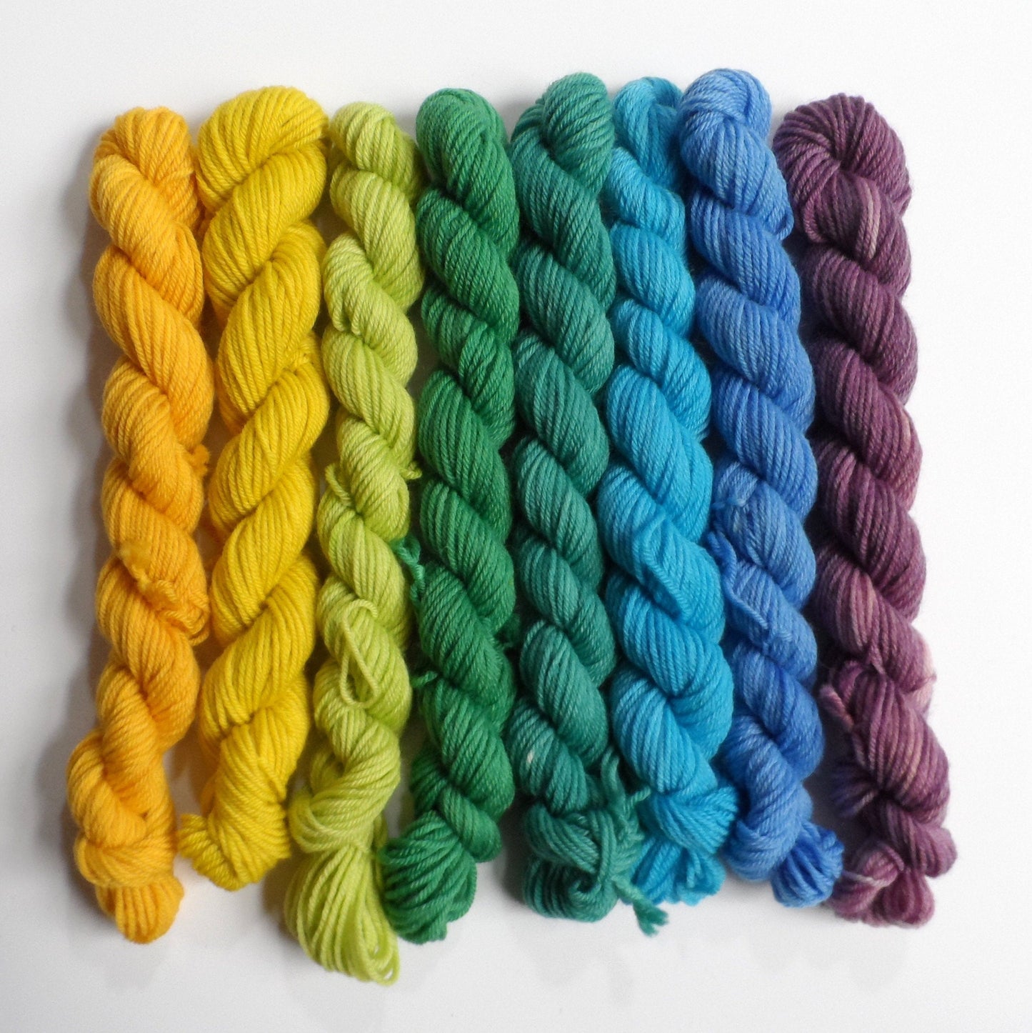 Peacock Semi Solid Gradient Mini Skein Set    Sock or DK      80g