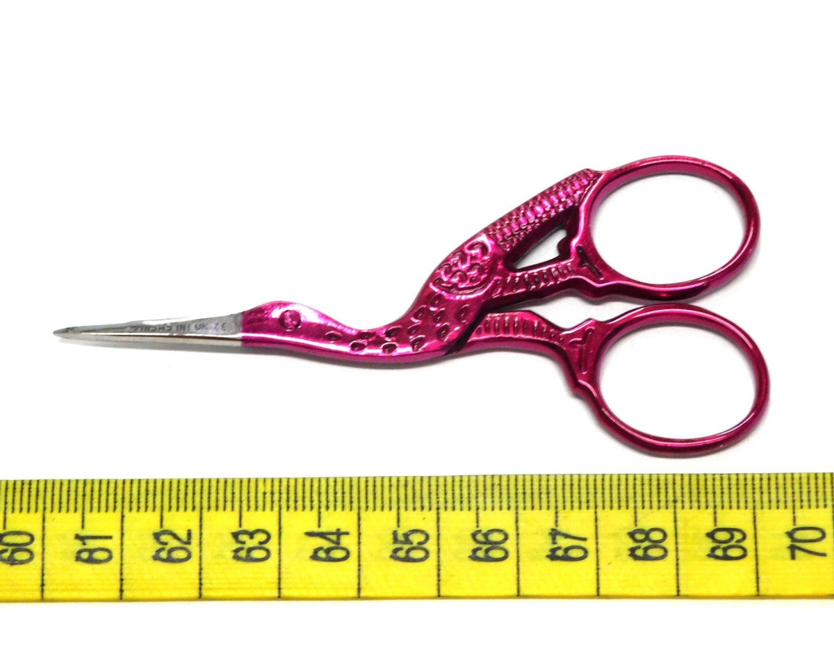 Colourful Stork Scissors for Yarn or Embroidery 6 colour options 9.2cm