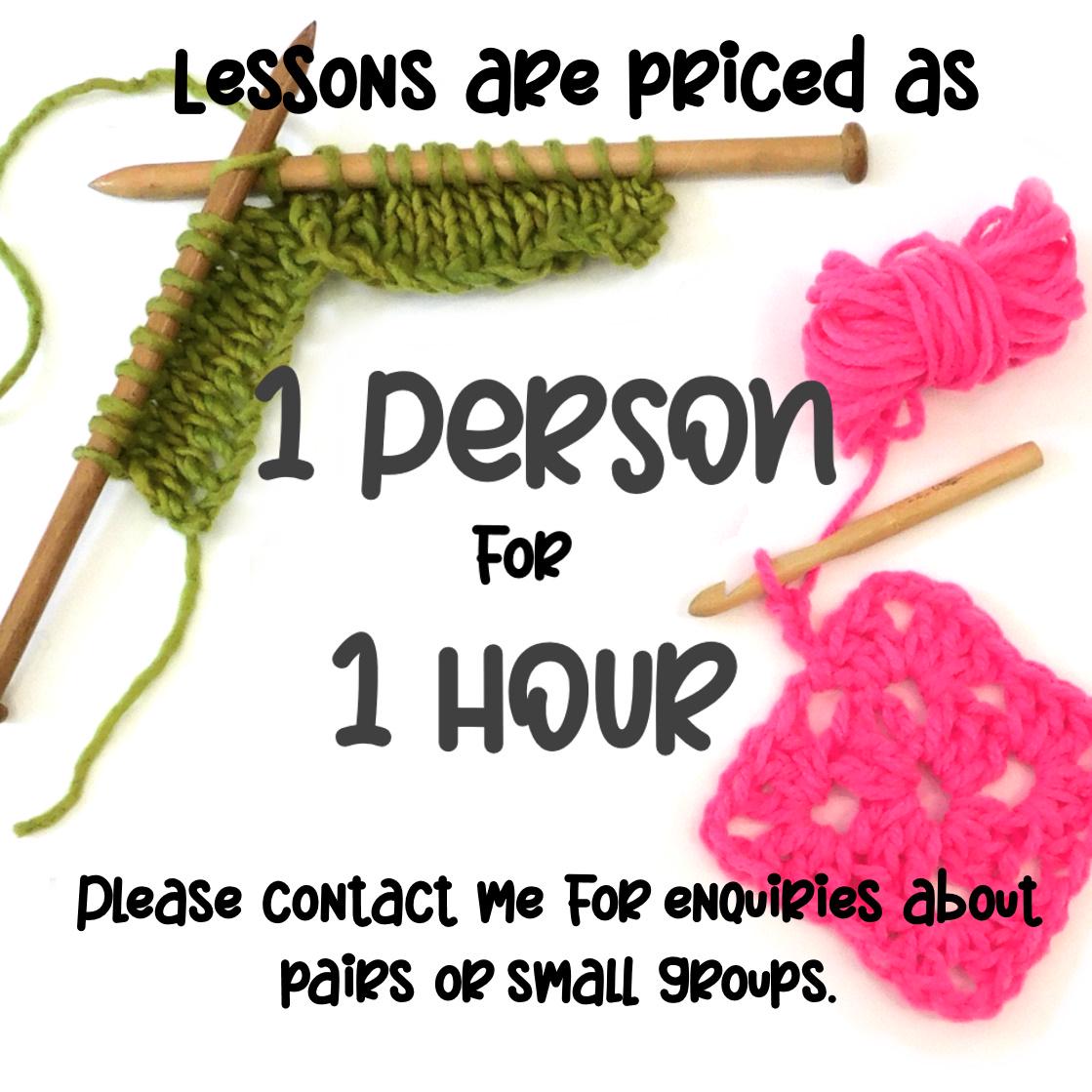 KNITTING or CROCHET Lessons   FOLKESTONE Area Only     Please Read Listing