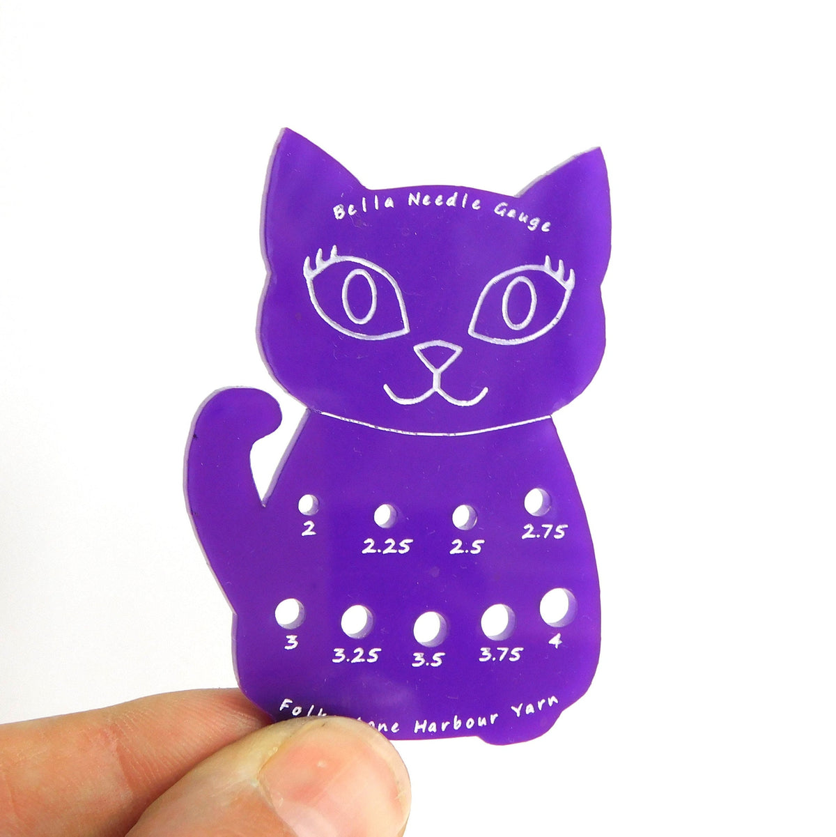 Bella Cat Sock Knitting Needle Gauge Metric  Solid Purple