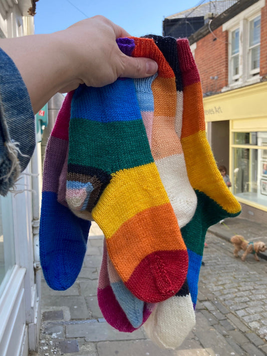 Walk With Pride Sock Knitting Pattern   Digital Download        20% Donated to Stonewall UK