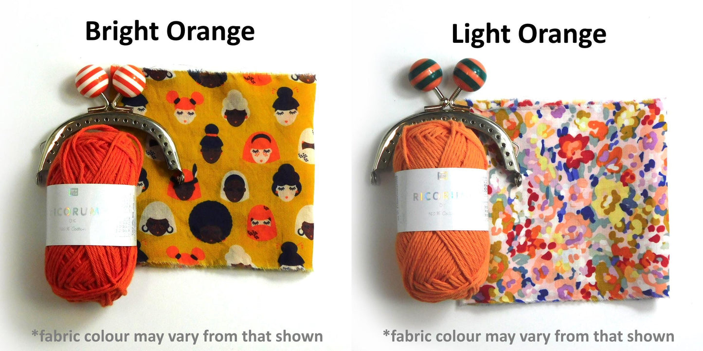 Kiss Clasp Crochet Purse Kit        9 Colour Options Available