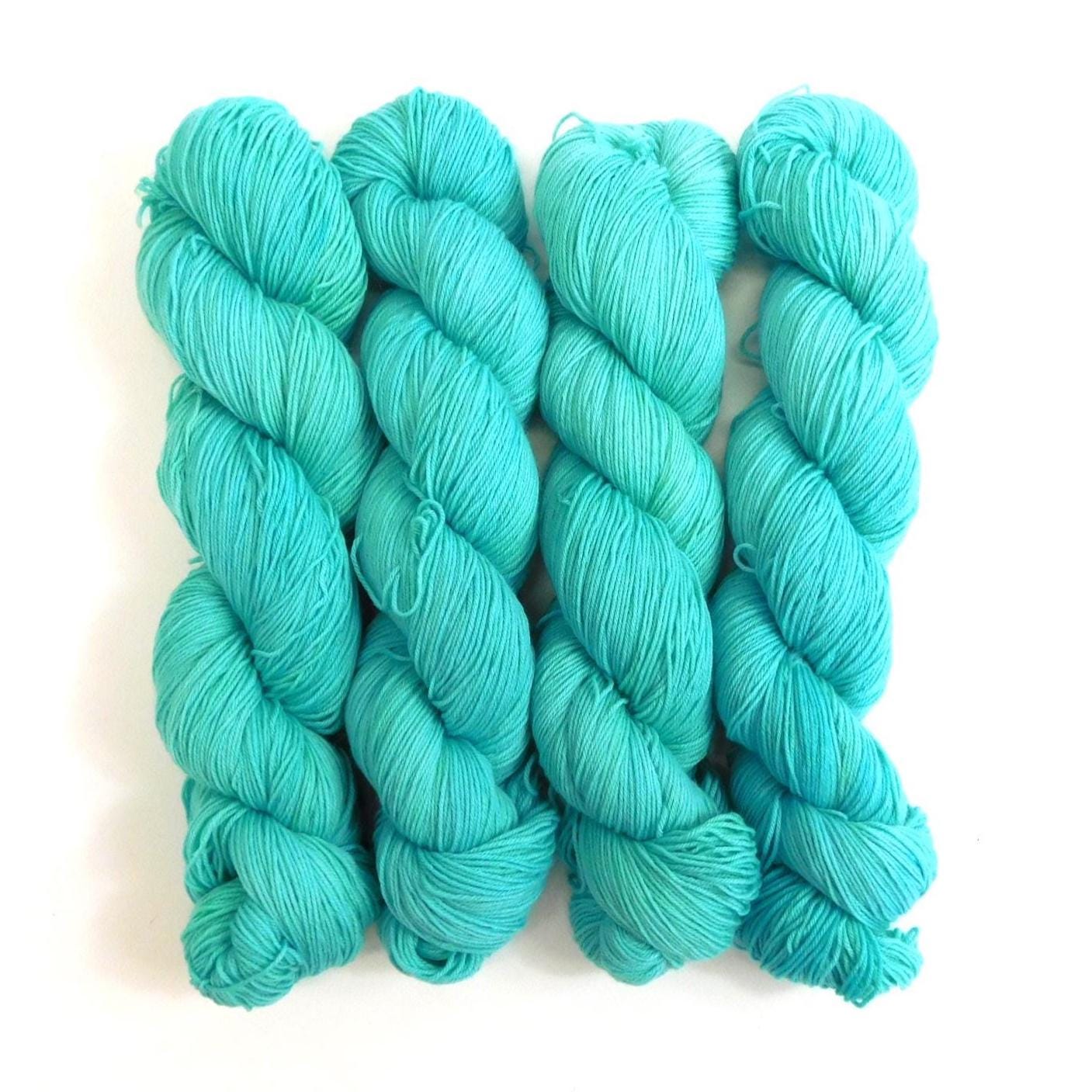 Fluorescent Ice Blue Sock Wool Yarn 100g
