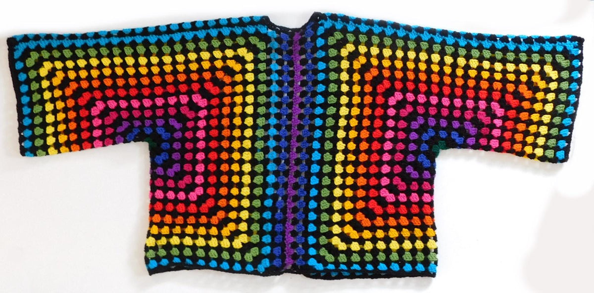 Granny Hexagon Cardigan Crochet Pattern     Digital Download