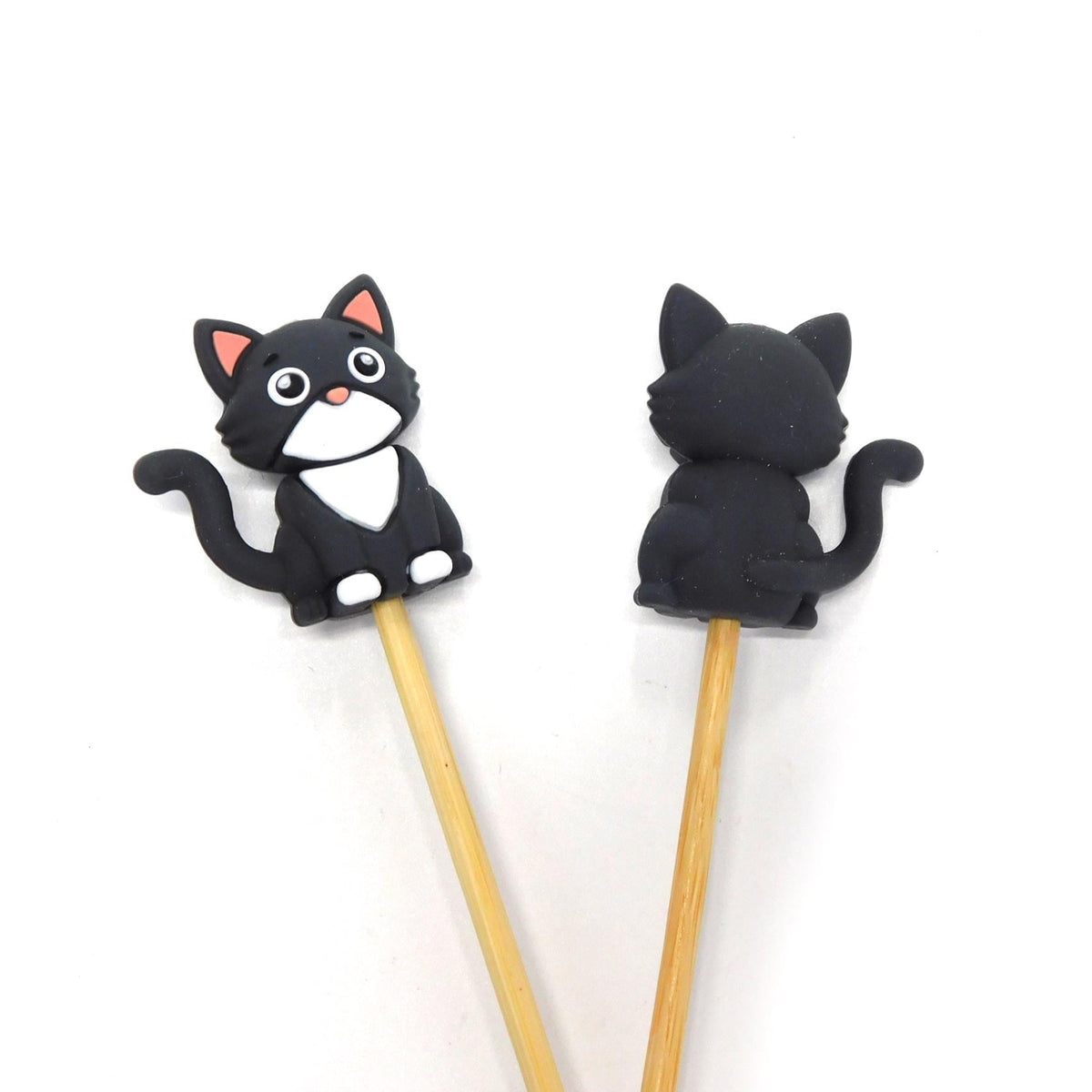 Bella Cat Tuxedo Kitty silicone needle toppers