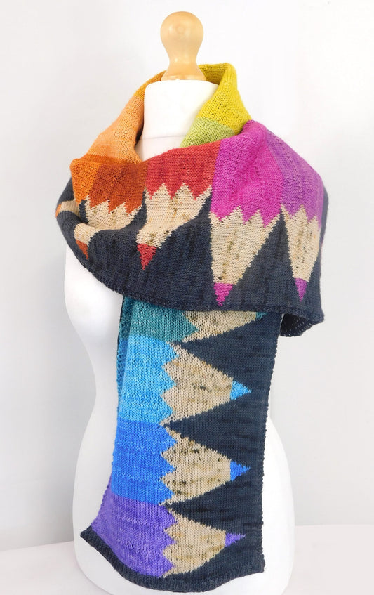 Pencil Scarf Knitting Pattern PDF Download