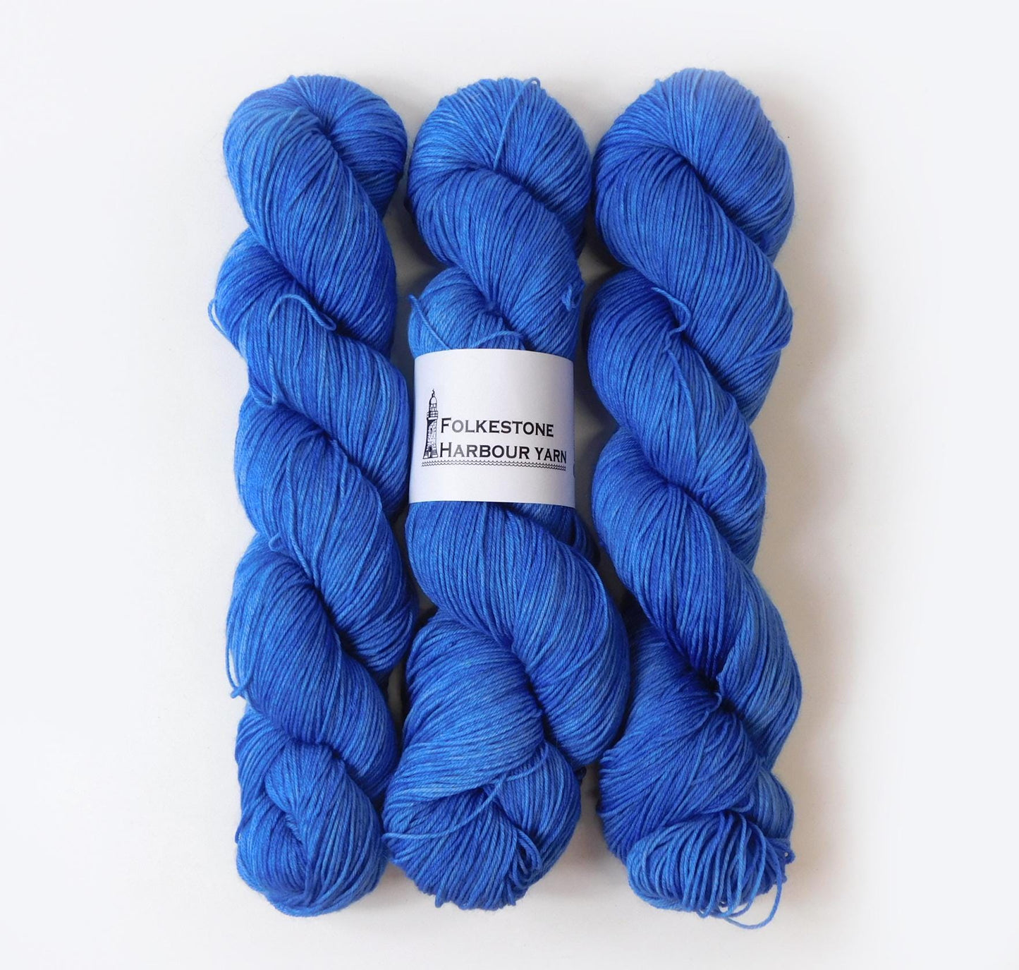 Folkestone Blue Merino Blend Sock Wool Yarn 100g