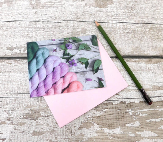 Yarn Lover Greeting Card: Folkestone Harbour Hand-Dyed Designs