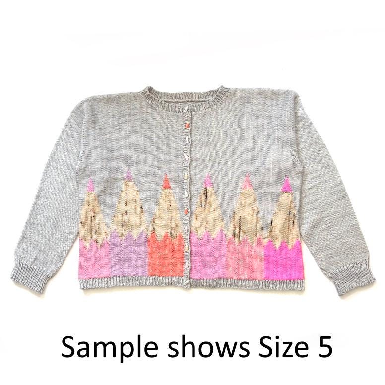 Yarn only bundle for the Pencil Cardigan Knitting pattern  5 sizes