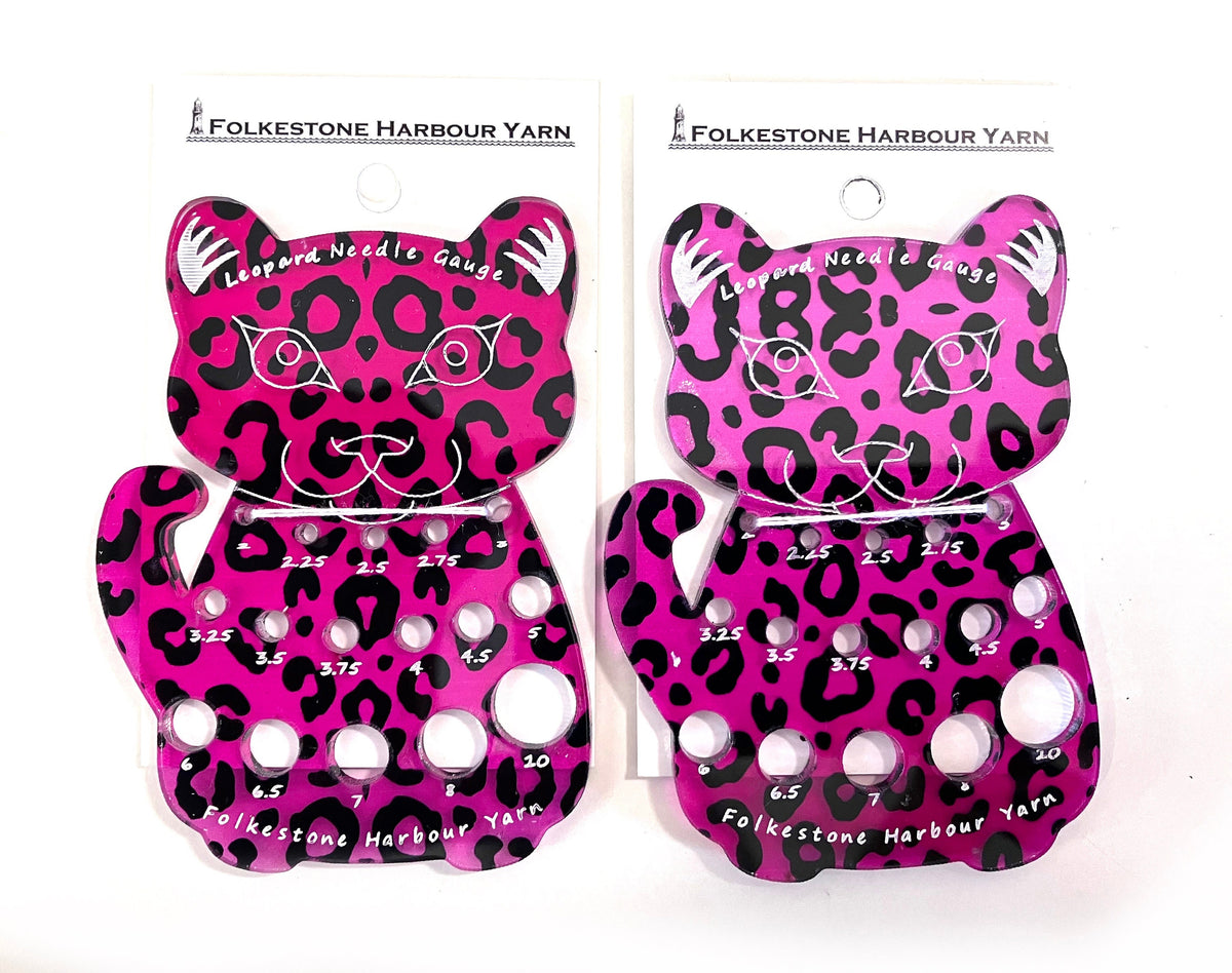 Pink Leopard Knitting Needle Gauge Metric  LIMITED EDITION