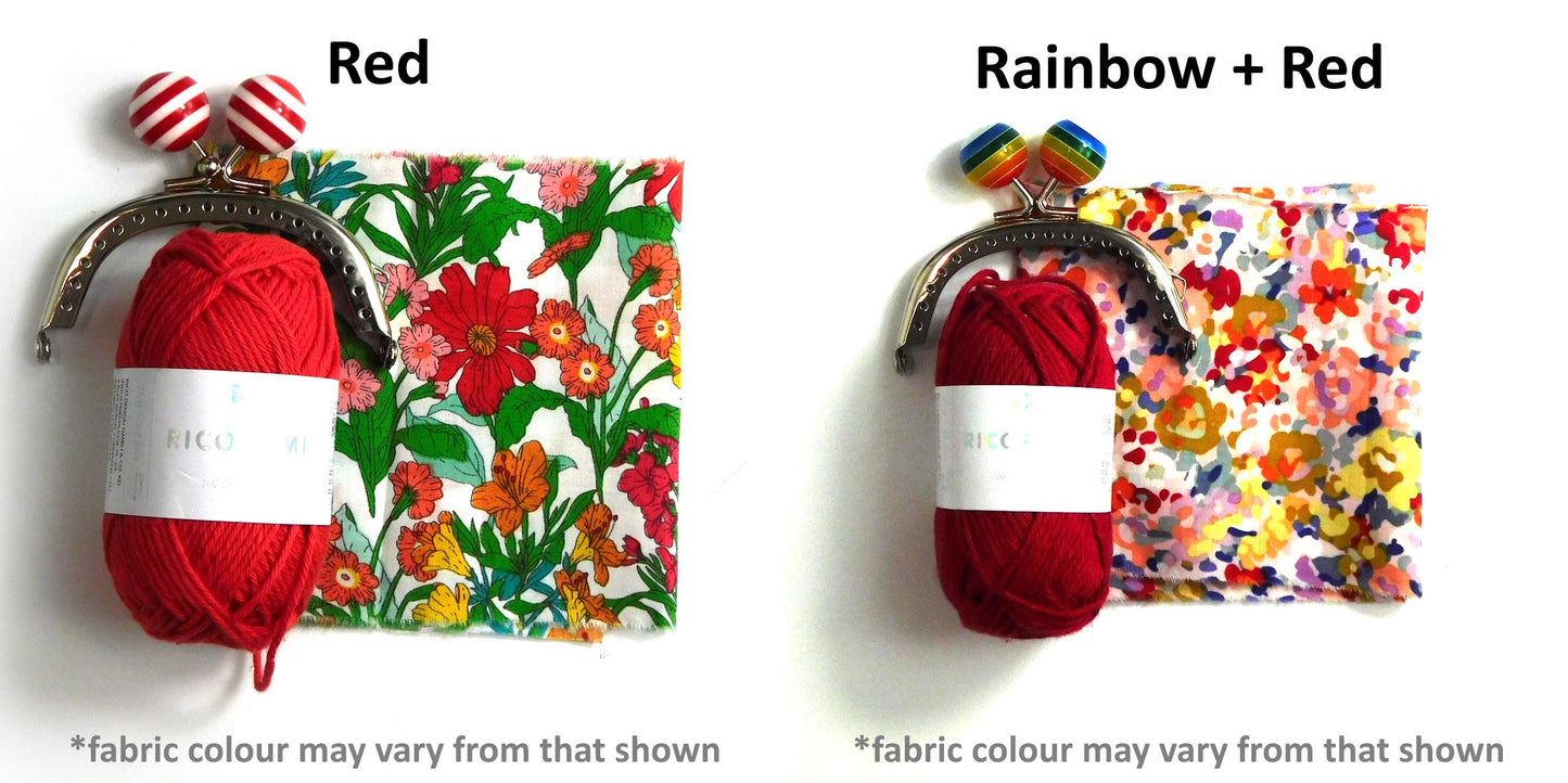 Kiss Clasp Crochet Purse Kit        9 Colour Options Available
