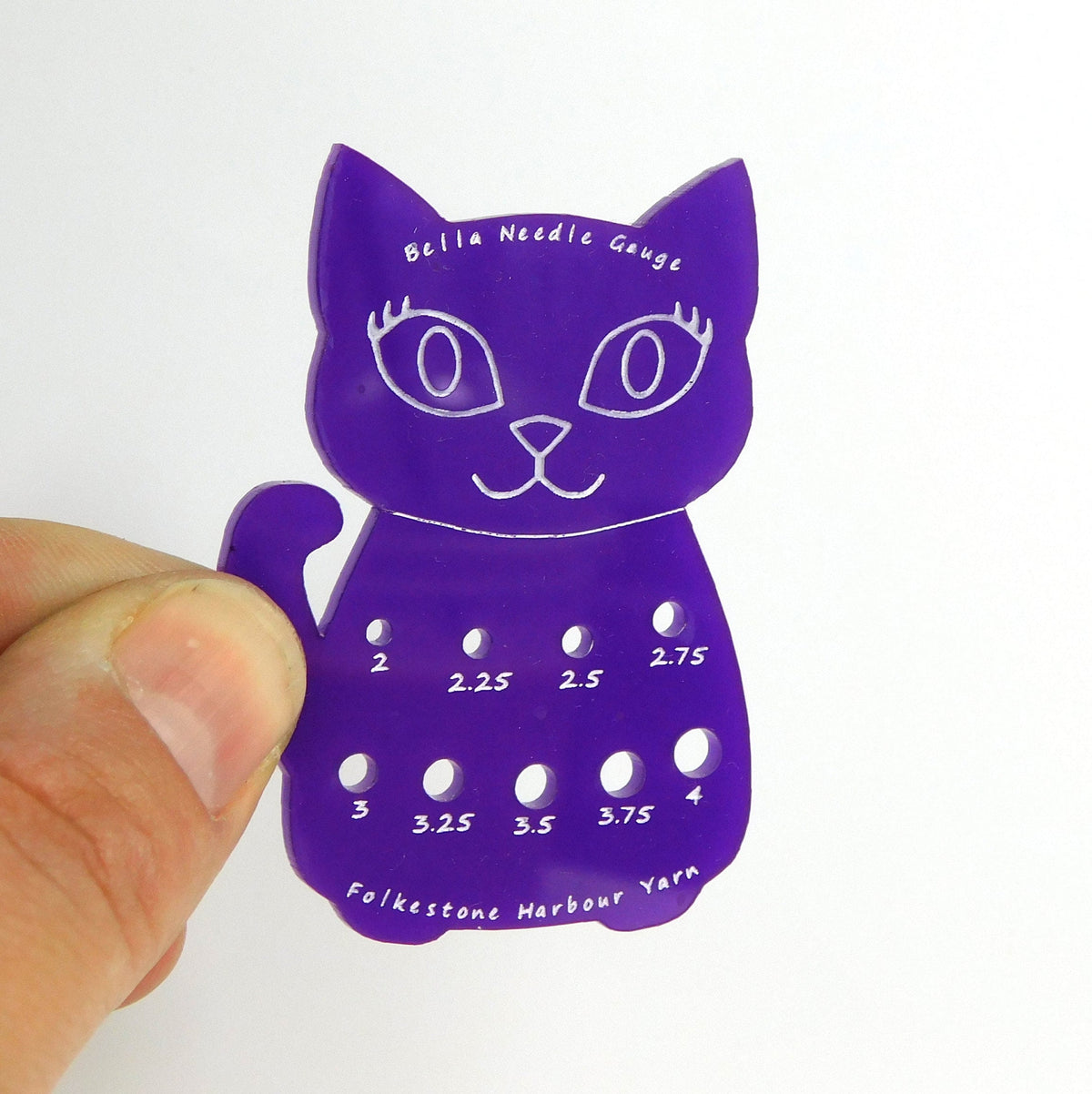 Bella Cat Sock Knitting Needle Gauge Metric  Solid Purple