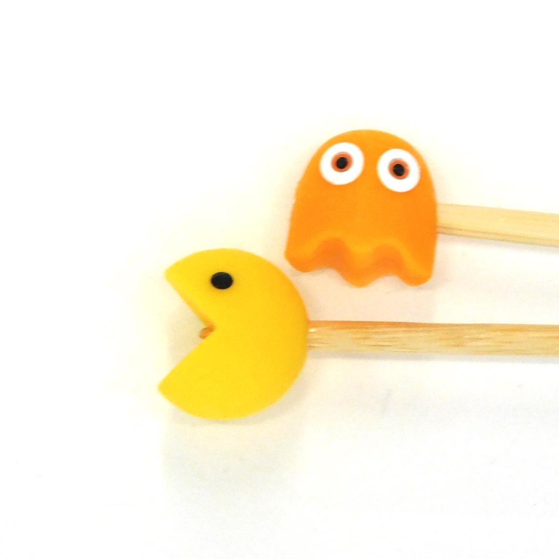 Pac Man silicone needle toppers 4 colour options