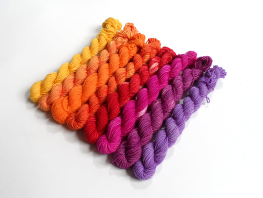 Firebird Semi Solid Gradient Mini Skein Set      Sock 80g     Sock or DK