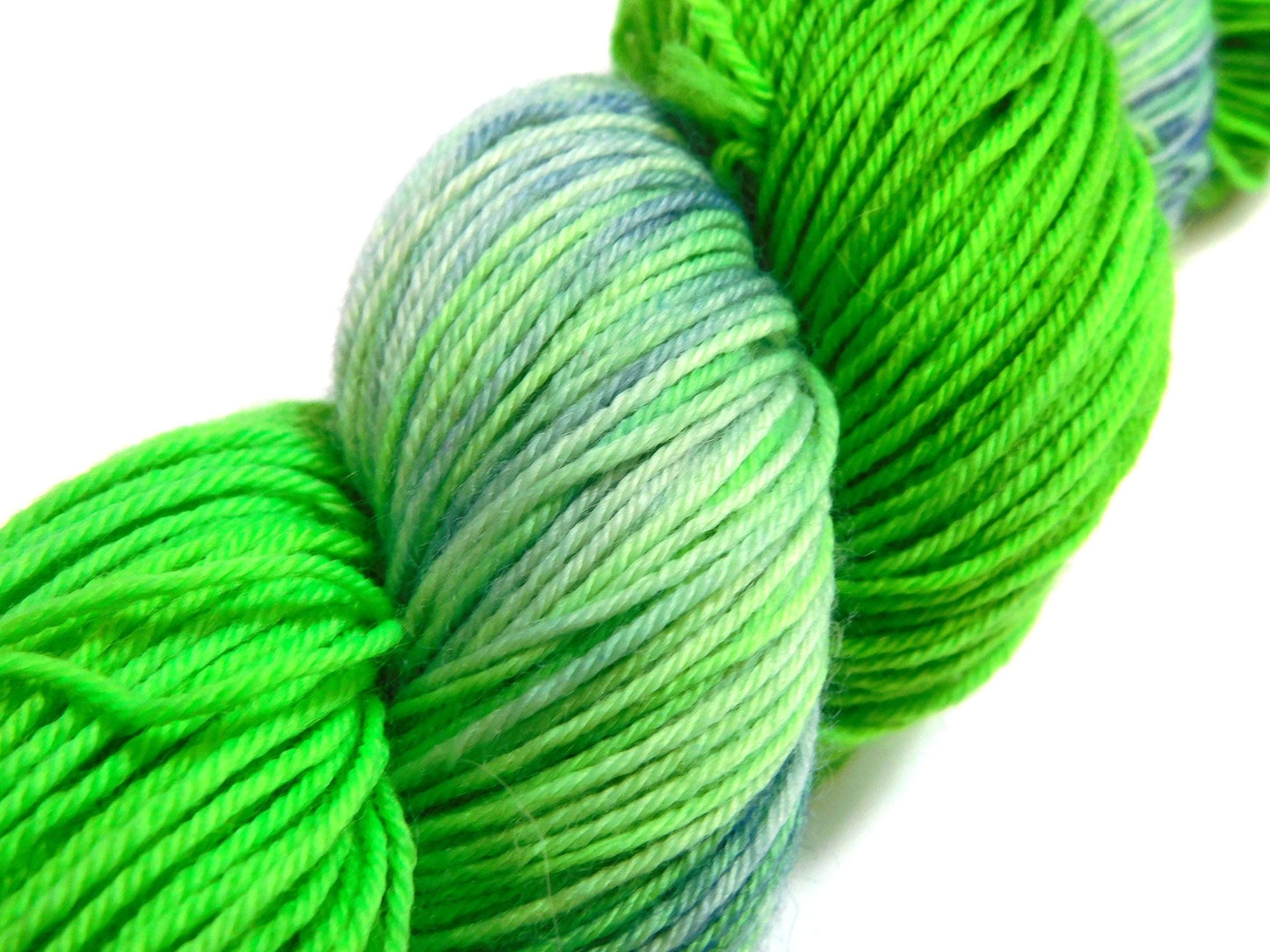 RAMMSKEINS: Paul        100g Variegated Green Grey Black Sock Yarn   Fluorescent/UV Reactive