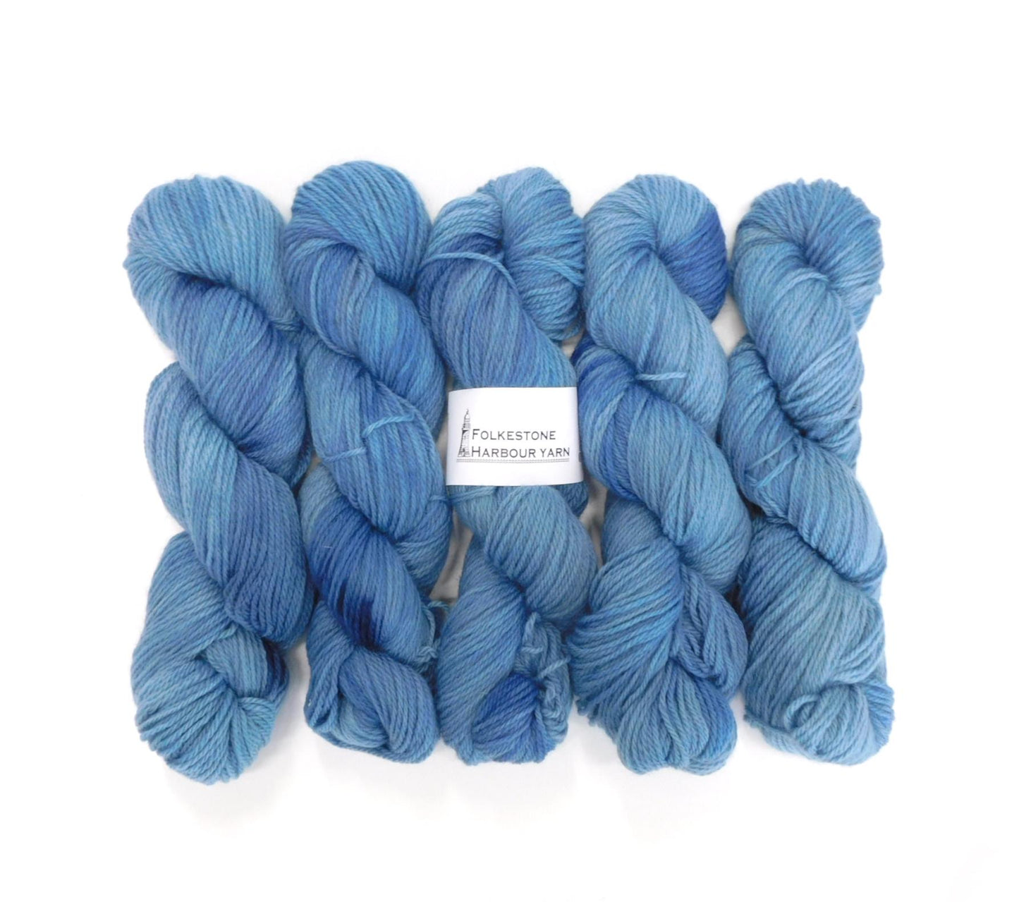 Shorncliffe Blue Kent Romney DK Weight Yarn 100g Skein