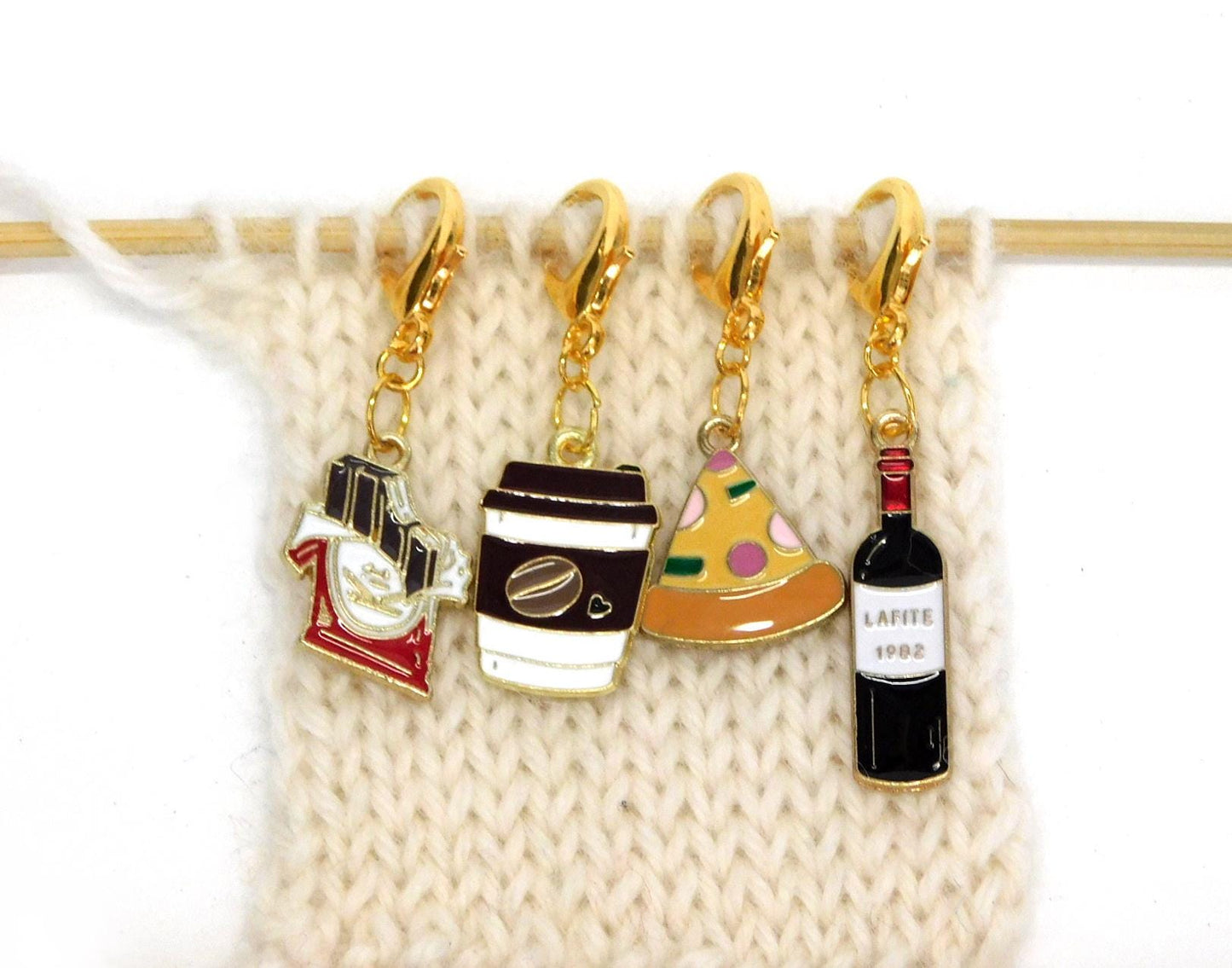 Survival Kit Stitch Markers    set of 4 on lobster clasps