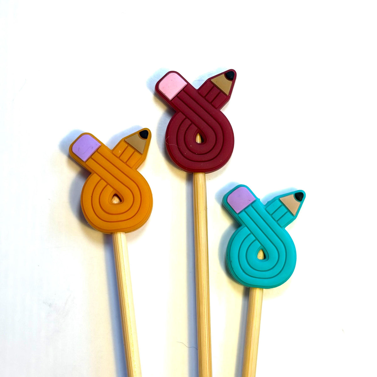 Pencil silicone needle toppers 3 colour options