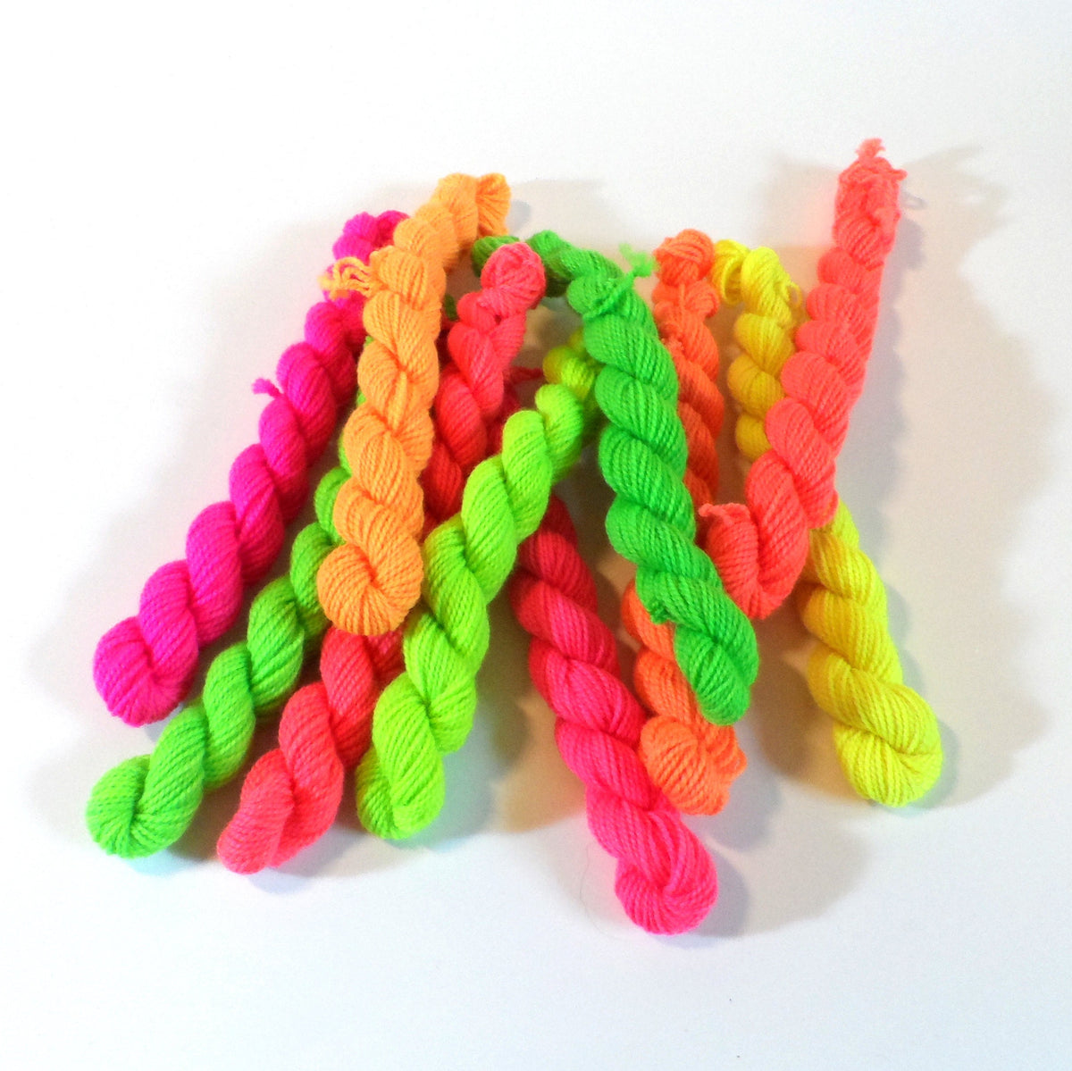 The Day the World Turned Day Glo Solid Gradient Mini Skein Set 100g Sock Yarn