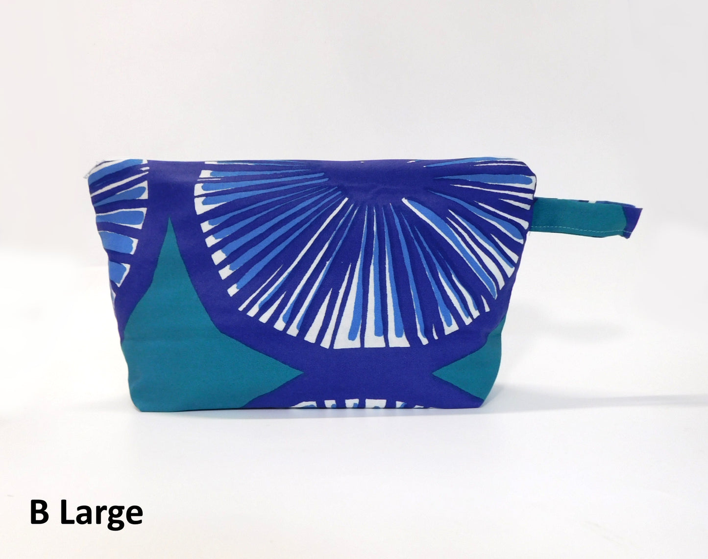 Marimekko Appelsiini Fabric Zip Pouch     Blue Green White
