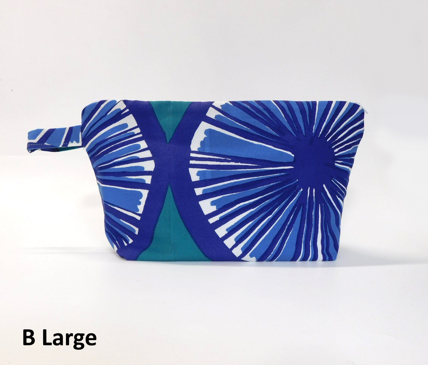 Marimekko Appelsiini Fabric Zip Pouch     Blue Green White