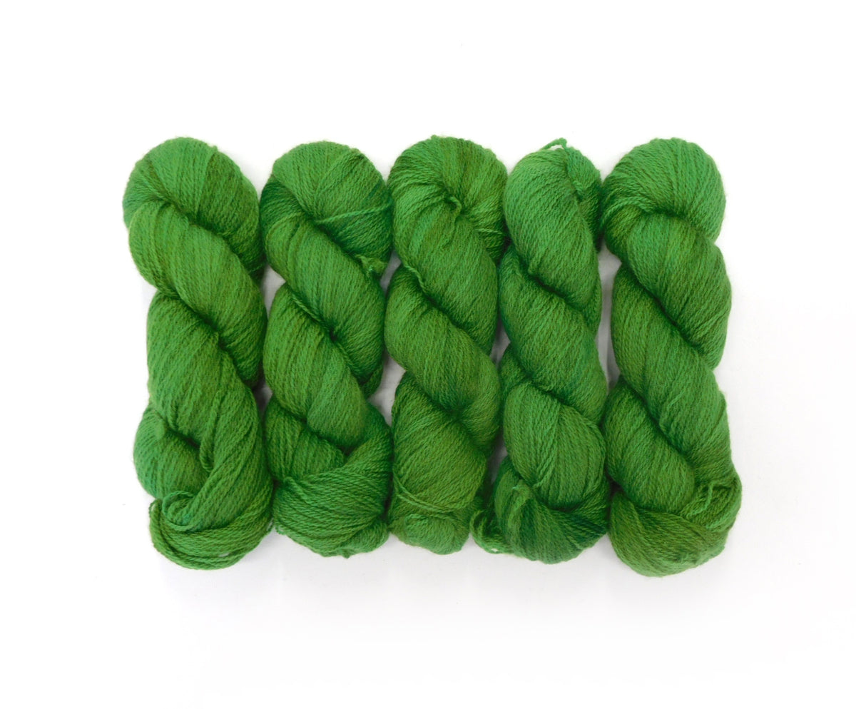 Garden of England Green Semi-Solid Romney 4ply weight Wool Yarn 100g