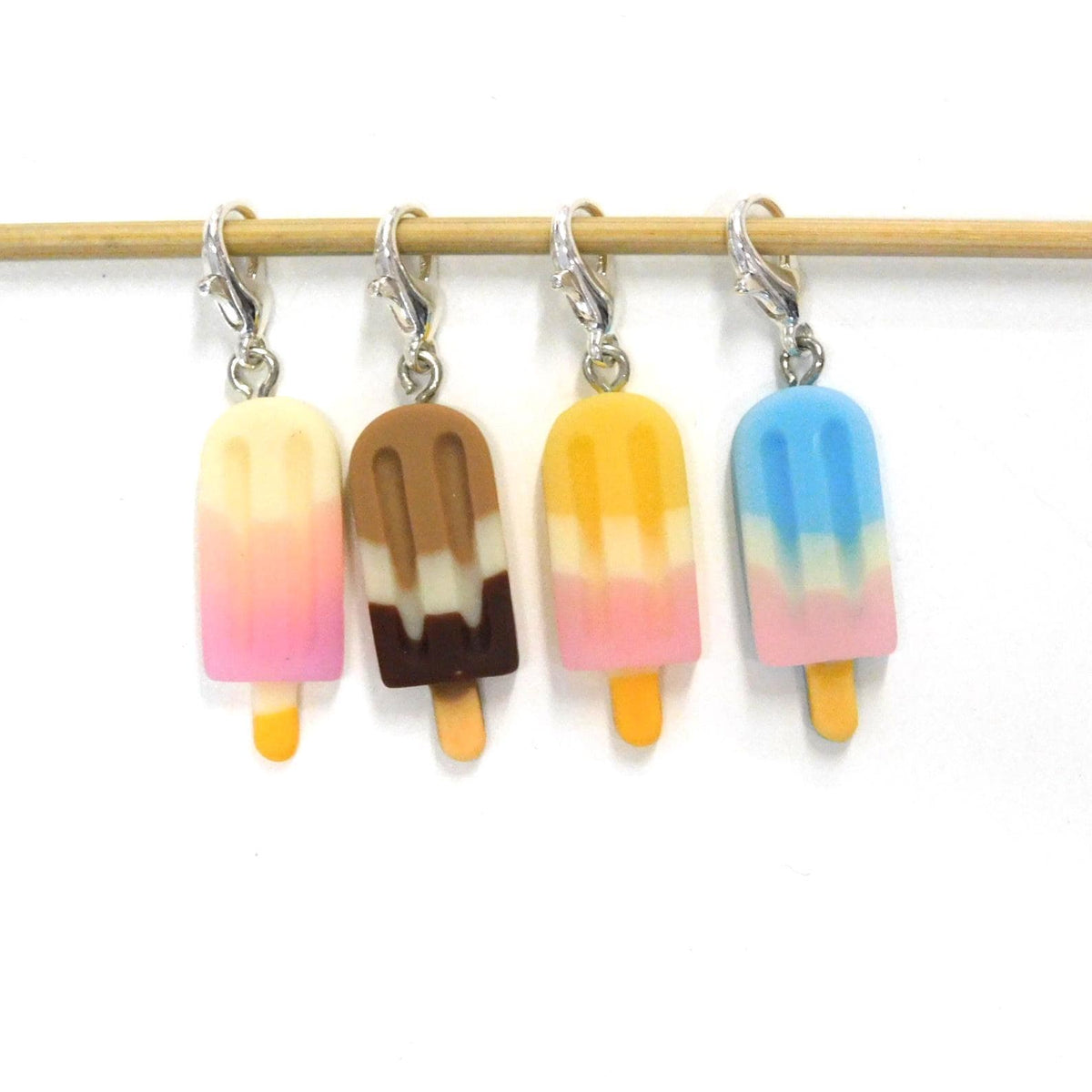 Iced Lolly Stitch Markers set of 4 on moveable clasps