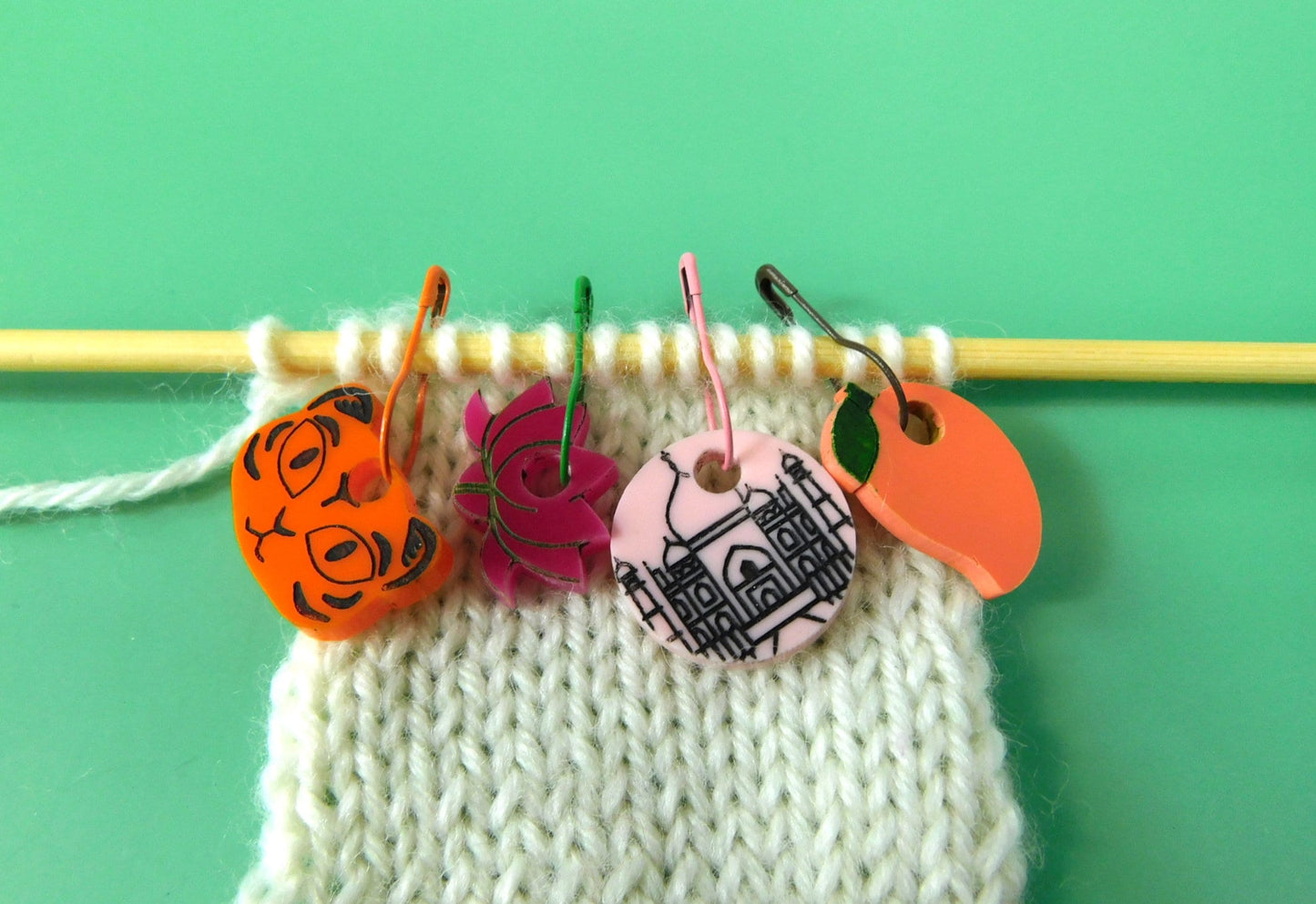 India Themed Stitch Markers Set of 4