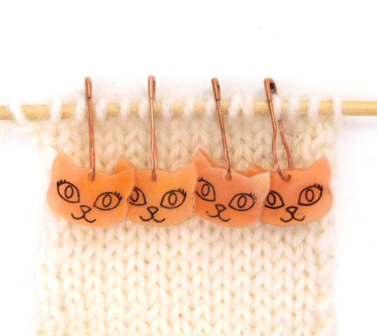 Amber Bella Cat Stitch Markers Set of 4