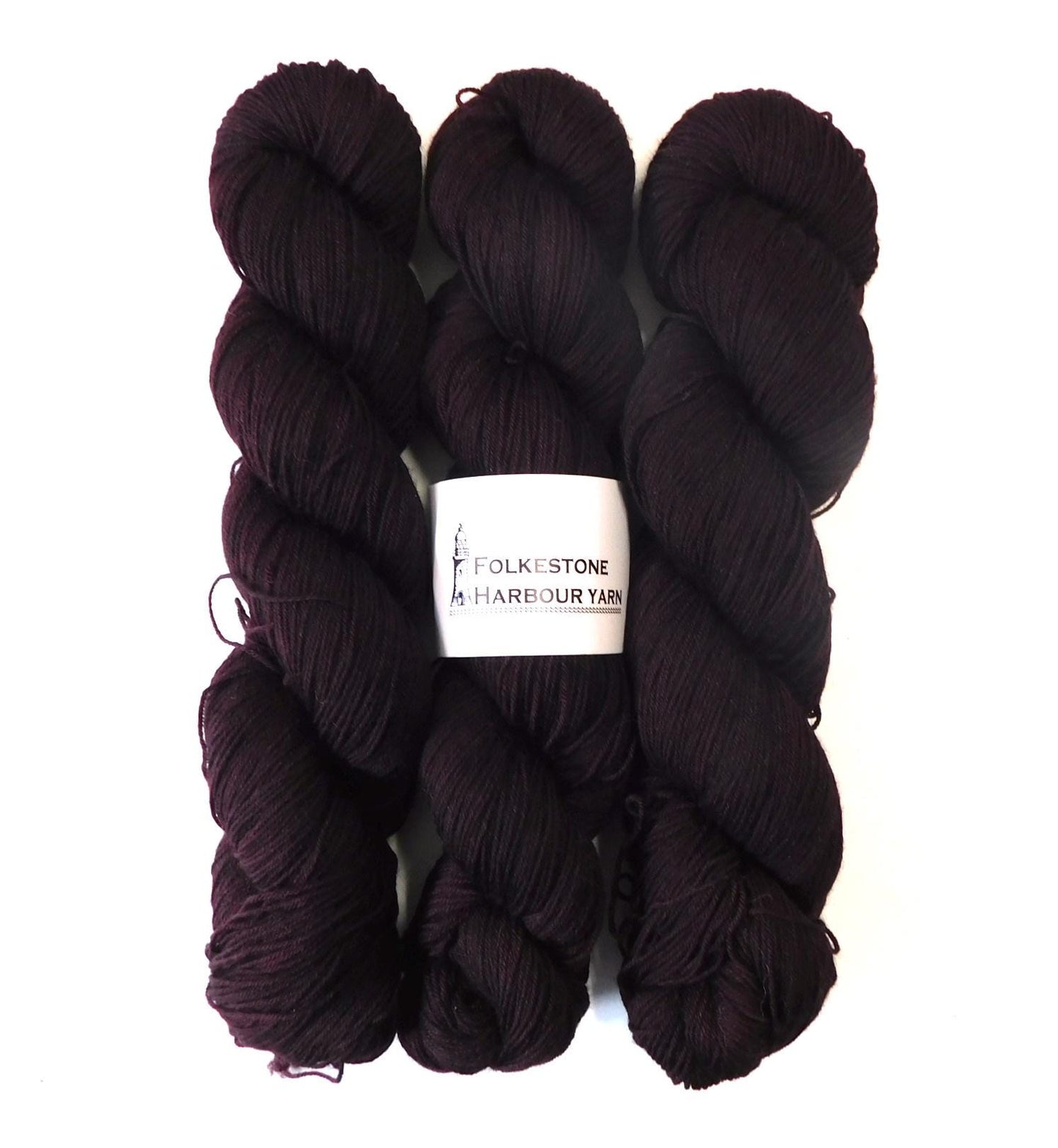 Peene Dark Aubergine Merino Blend Sock Wool Yarn 100g